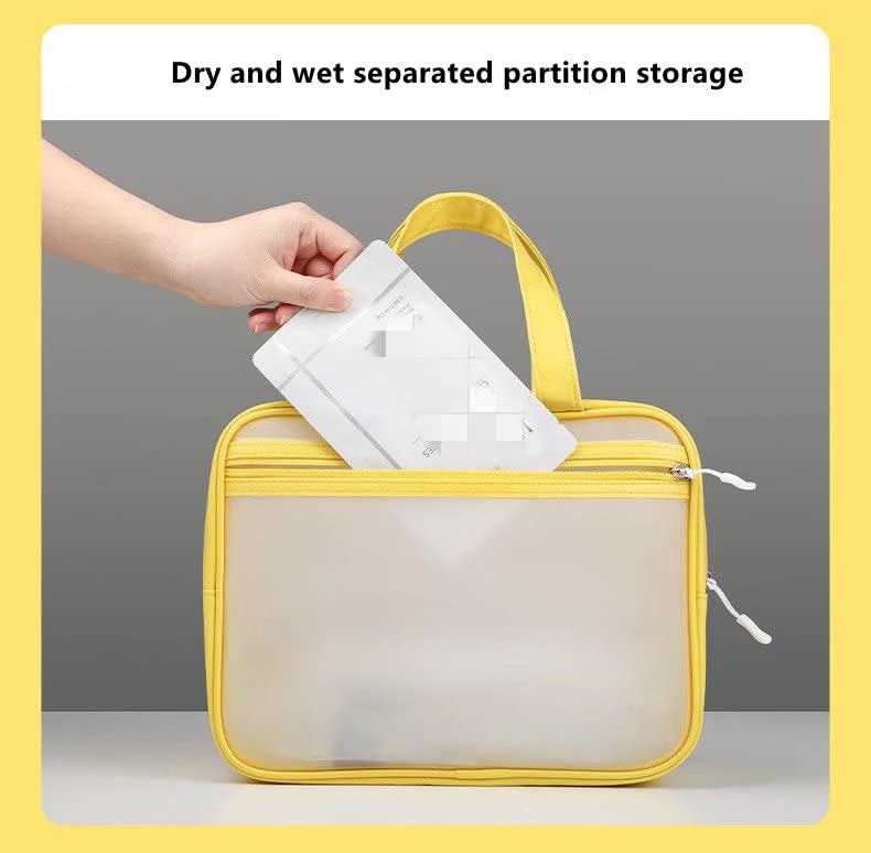 Waterproof Clear Cosmetic Bag - Travel Toiletry Organizer for Men & Women