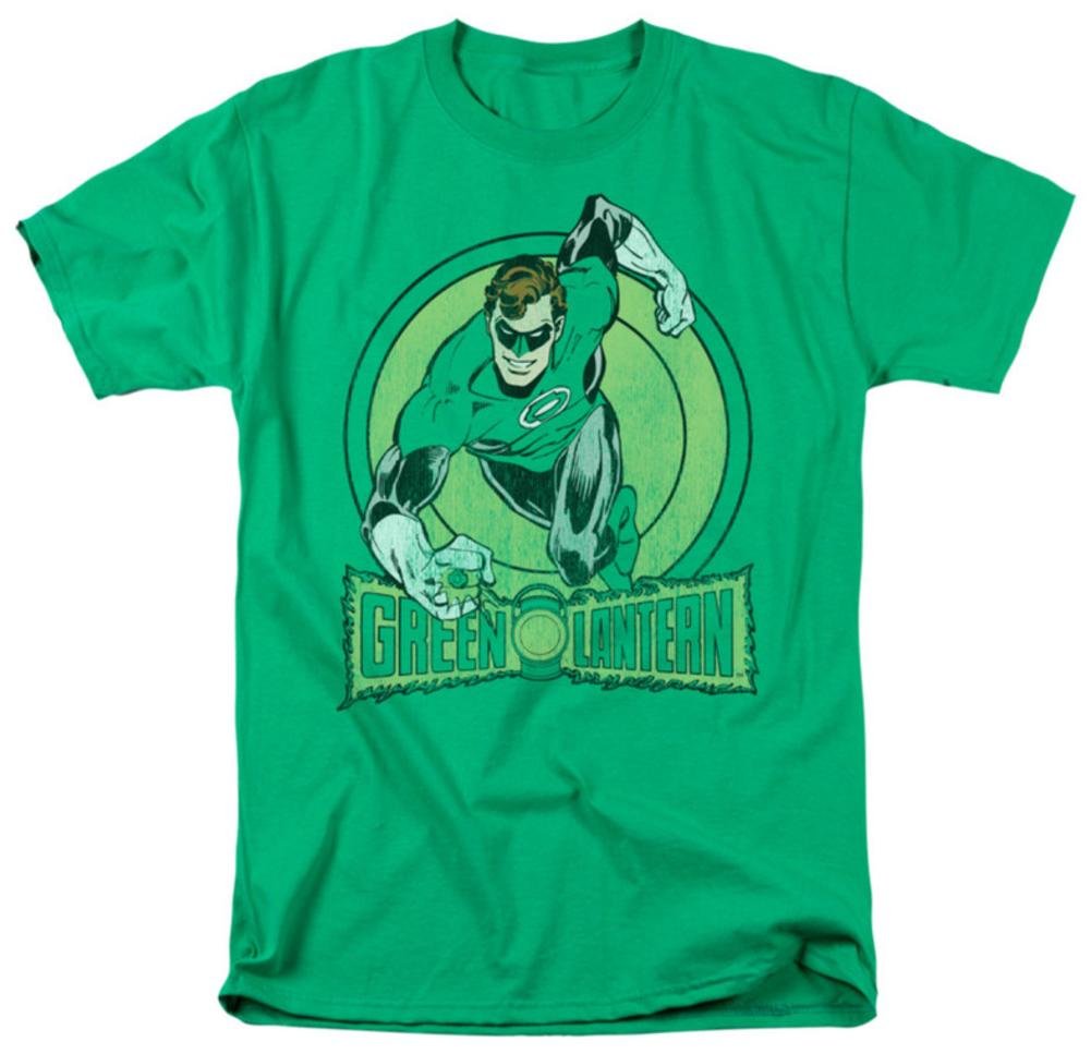 Green Lantern T-Shirt for Men - Official DC Comics Superhero Graphic Tee - Size Large - Perfect for Comic Con, Cosplay & Superhero Fans