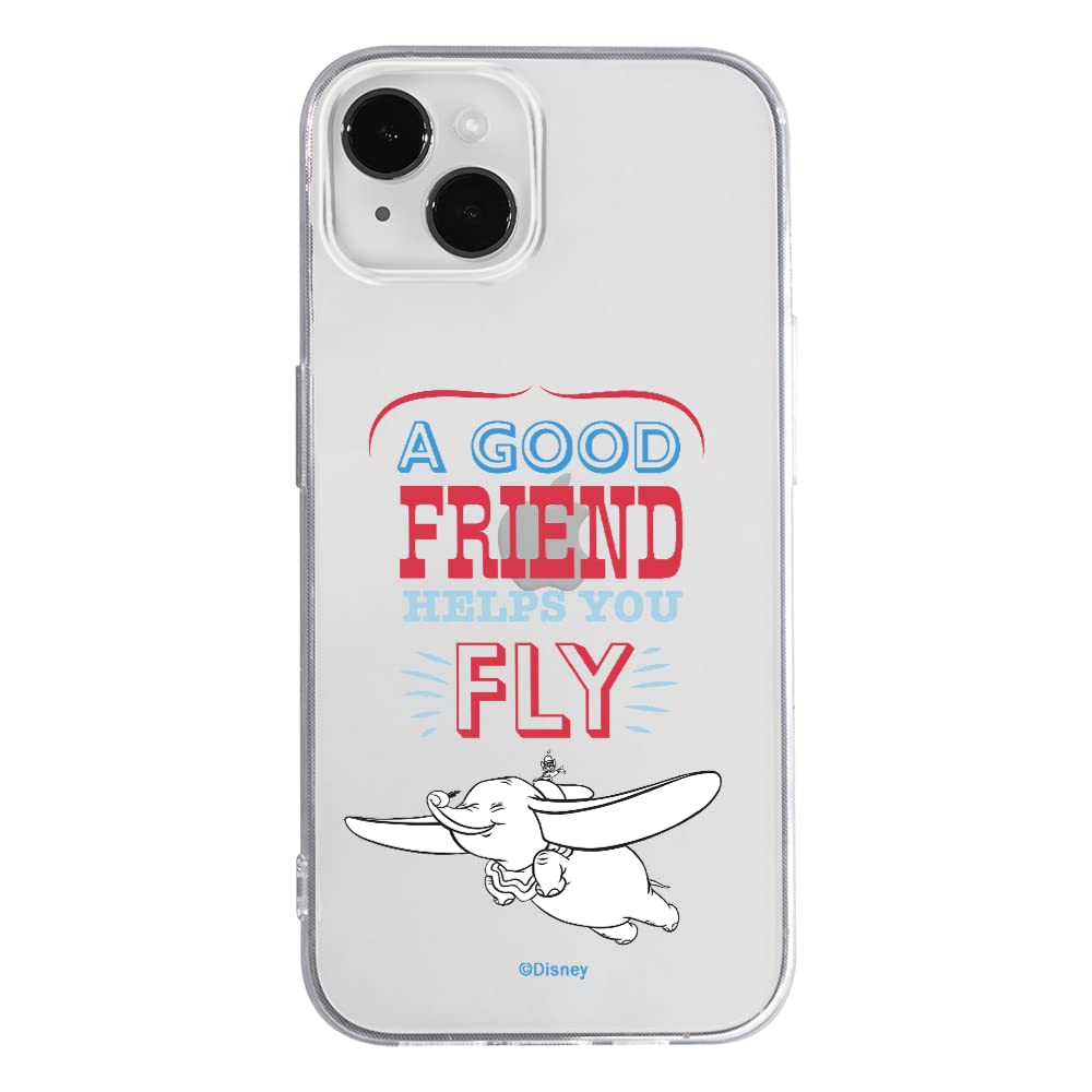 Official Disney Dumbo iPhone 14 Case - Licensed Transparent Protective Cover for Apple iPhone 14 | Perfect Fit, Durable Protection for Everyday Use & Travel