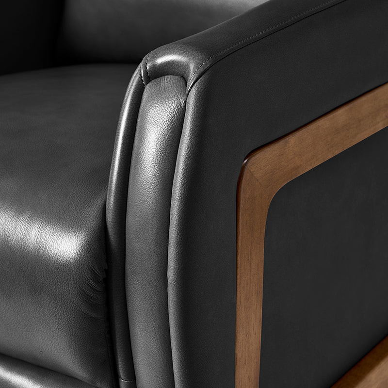 Linzy Genuine Leather Power Recliner Chair - Electric Lift Reclining Sofa for Living Room, Home Theater & Office Comfort (Brown)
