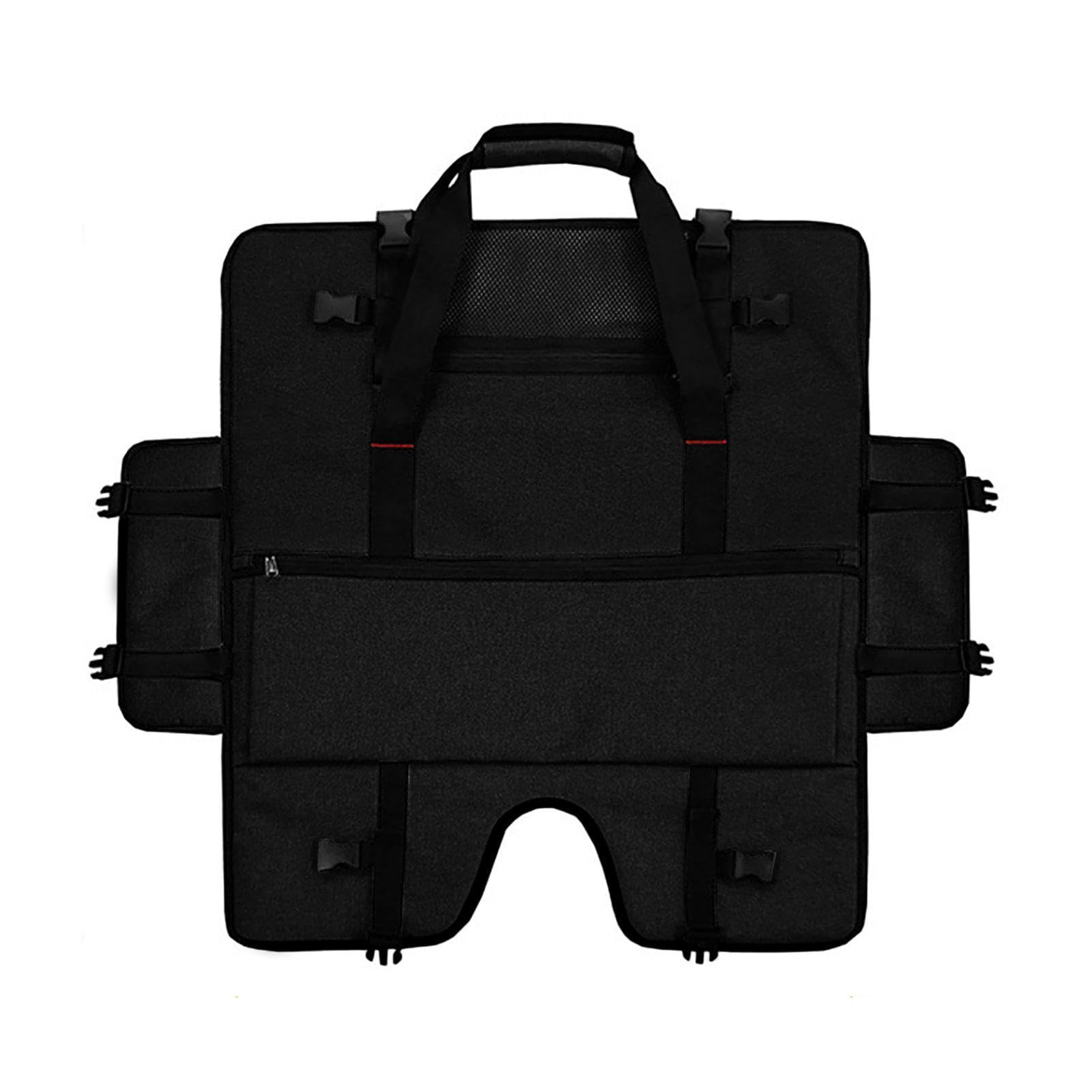 Waterproof Monitor Carrying Case for 20-24 Inch Desktop Screens - Adjustable Protective Tote Bag with Multiple Pockets | Durable Travel Storage Solution for Office, Home & Business Trips