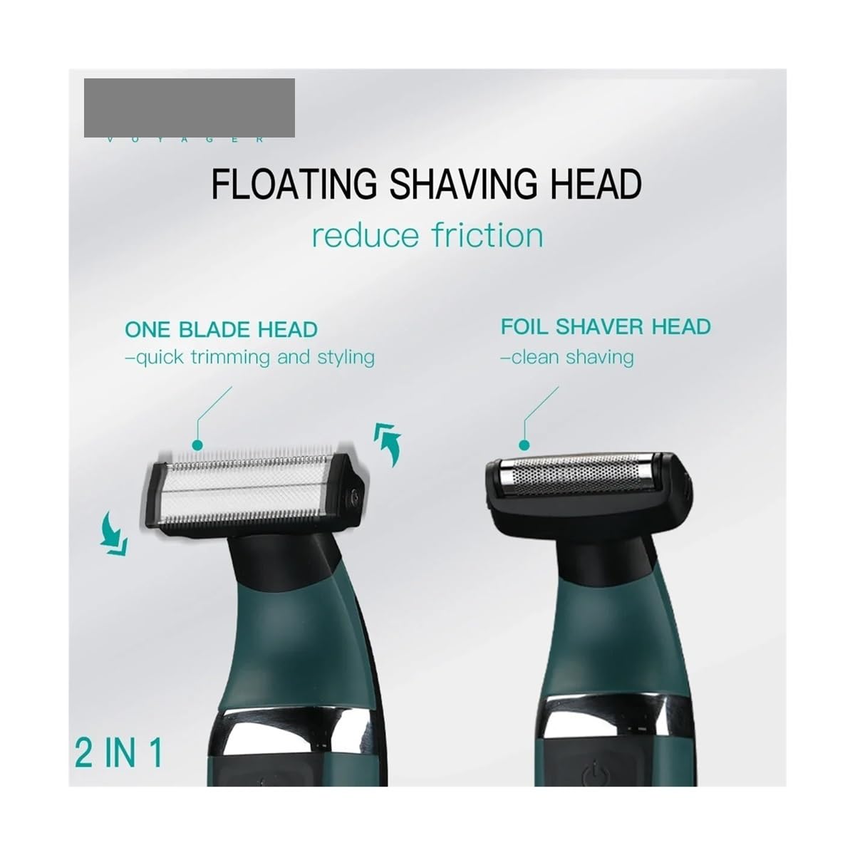 Premium V-G-R Rechargeable Waterproof Electric Razor & Beard Trimmer for Men - Cordless Face & Body Hair Shaver V-393 (Travel-Friendly Box) - Perfect for Home, Gym & Travel Grooming
