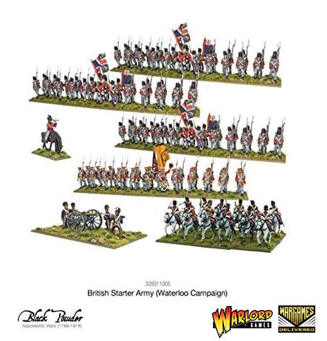 Warlord Games Black Powder Napoleonic British Starter Army - Waterloo Campaign Set | Revolutionary War Miniature Toy Soldiers for Tabletop Wargaming | Perfect for Historical Battles & Strategy Games