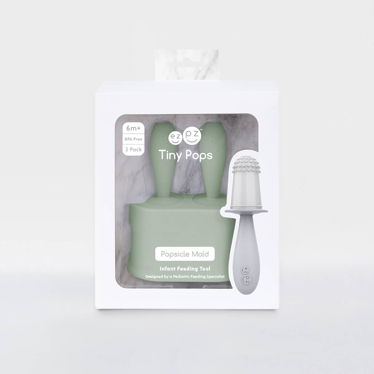 Ezpz Tiny Pops - Best Silicone Popsicle Mold for Babies & Toddlers | BPA-Free, Easy to Use | Perfect for Summer Snacks, Teething Relief & Healthy Treats