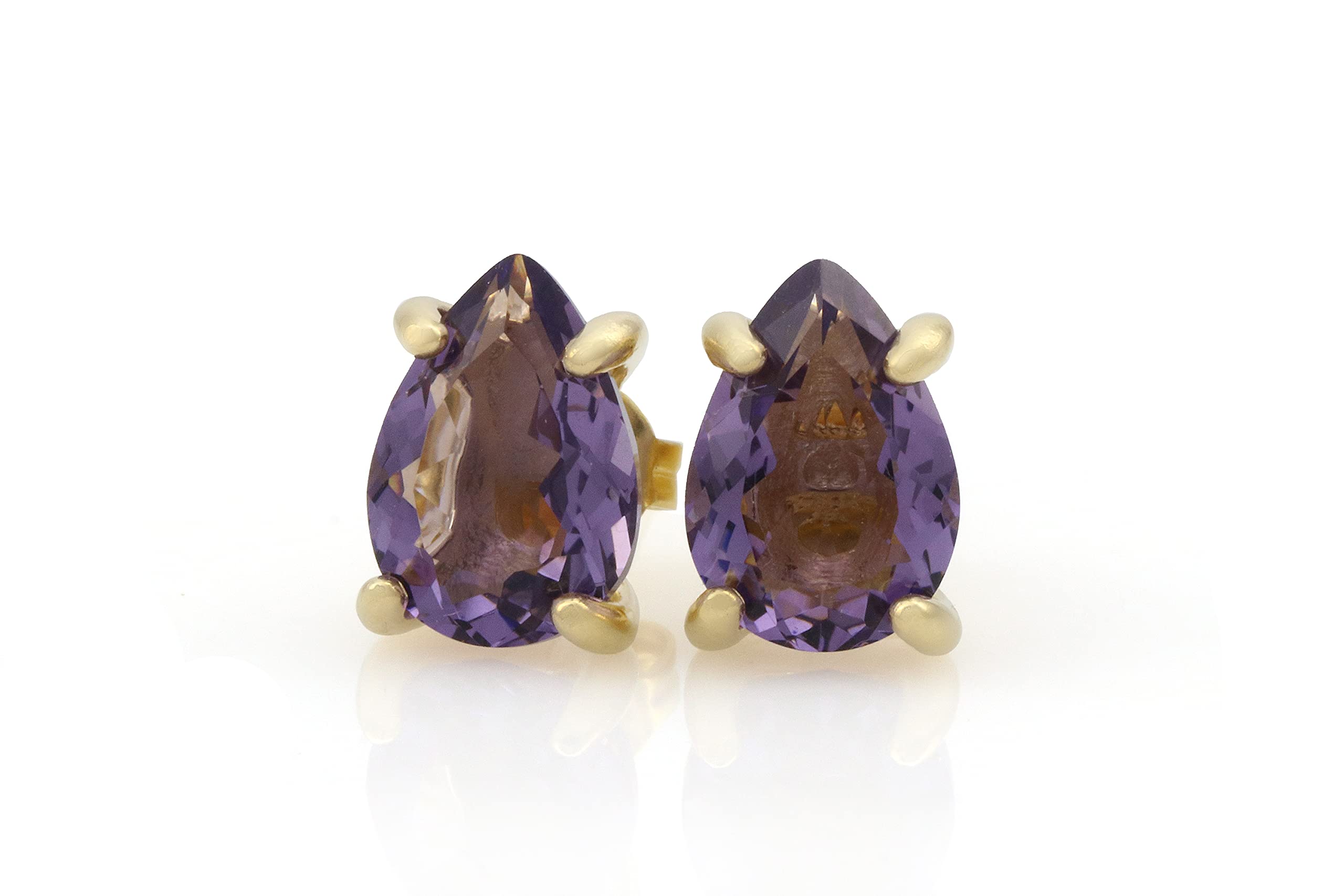 Amethyst Stud Earrings - February Birthstone Jewelry for Women - Gift Box Included - Perfect for Bridal & Everyday Wear