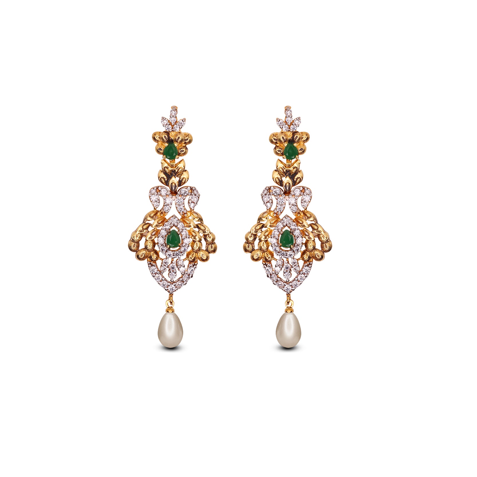 Fashionable Gold-Plated Hoop Earrings for Women - Trendy Dangle Drop Earrings E1282 | Perfect for Parties, Weddings & Everyday Wear