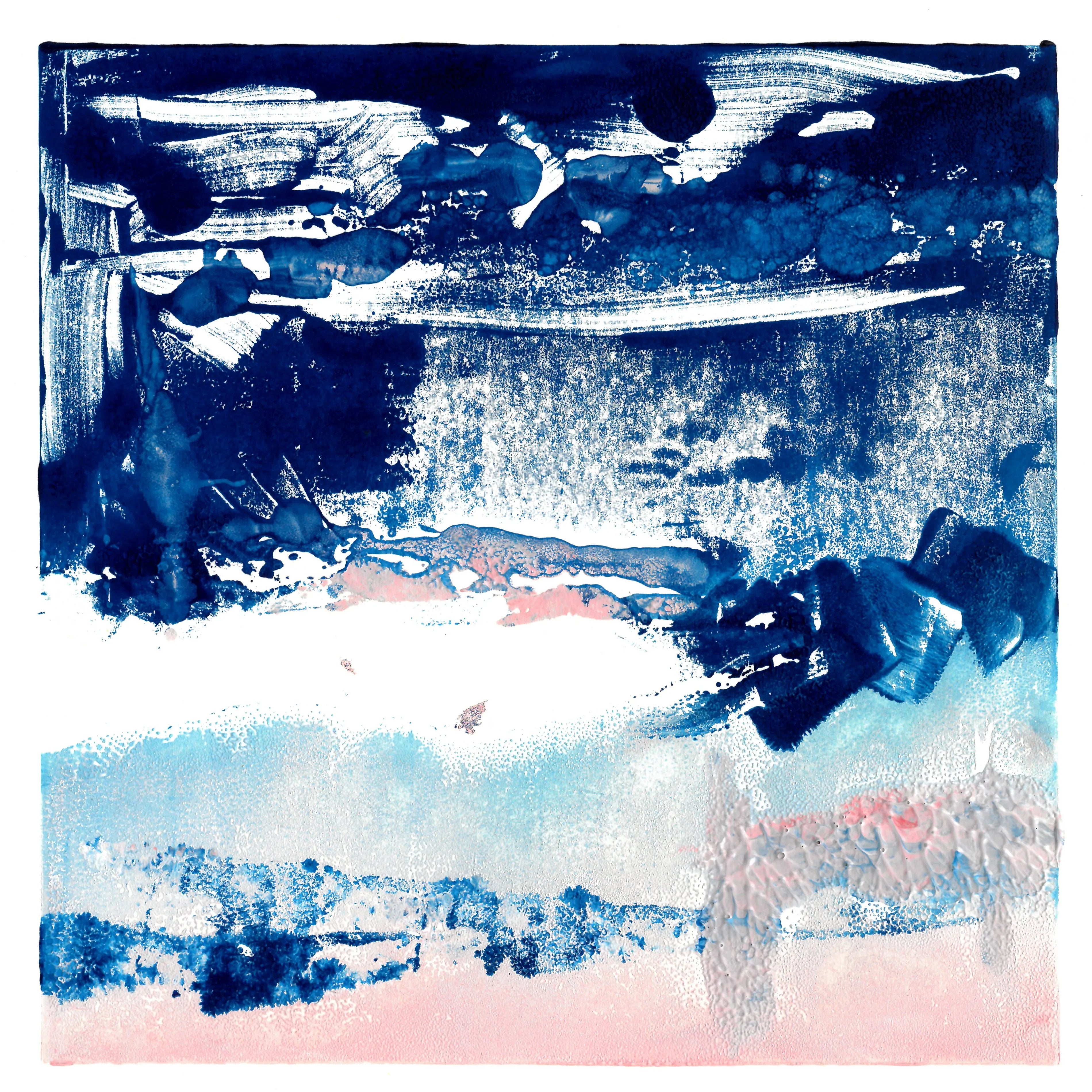 Sarah Ward Horizons XIV - Abstract Landscape Art Print for Home & Office Decor - Perfect for Living Room, Bedroom, or Office Wall Art