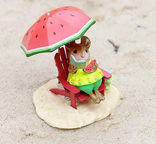 Wee Forest Folk M-708 Perfect Beach Day! Miniature Collectible Figurine (New 2021) - Beach Themed Home Decor & Gift for Collectors