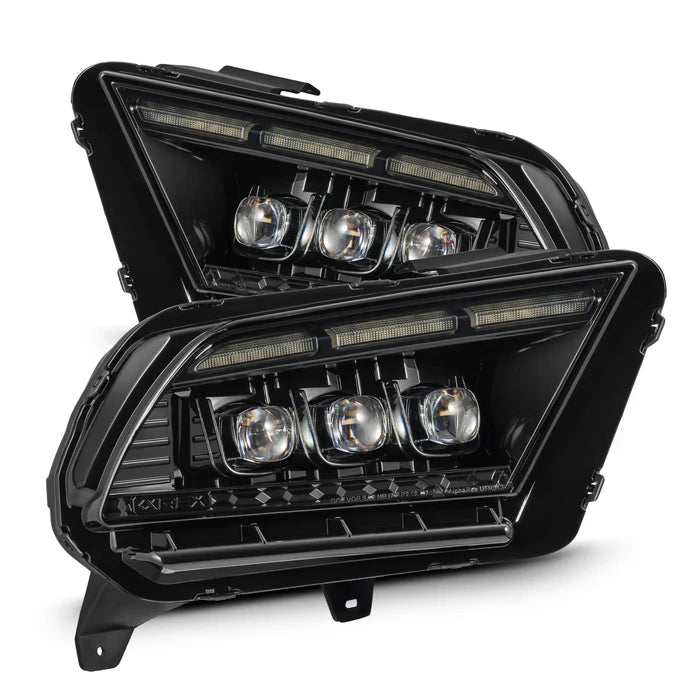 13 14 Ford Mustang MK II NOVA Series LED Projector Headlights - Black Housing for Enhanced Night Visibility | Perfect for Street Racing & Car Shows