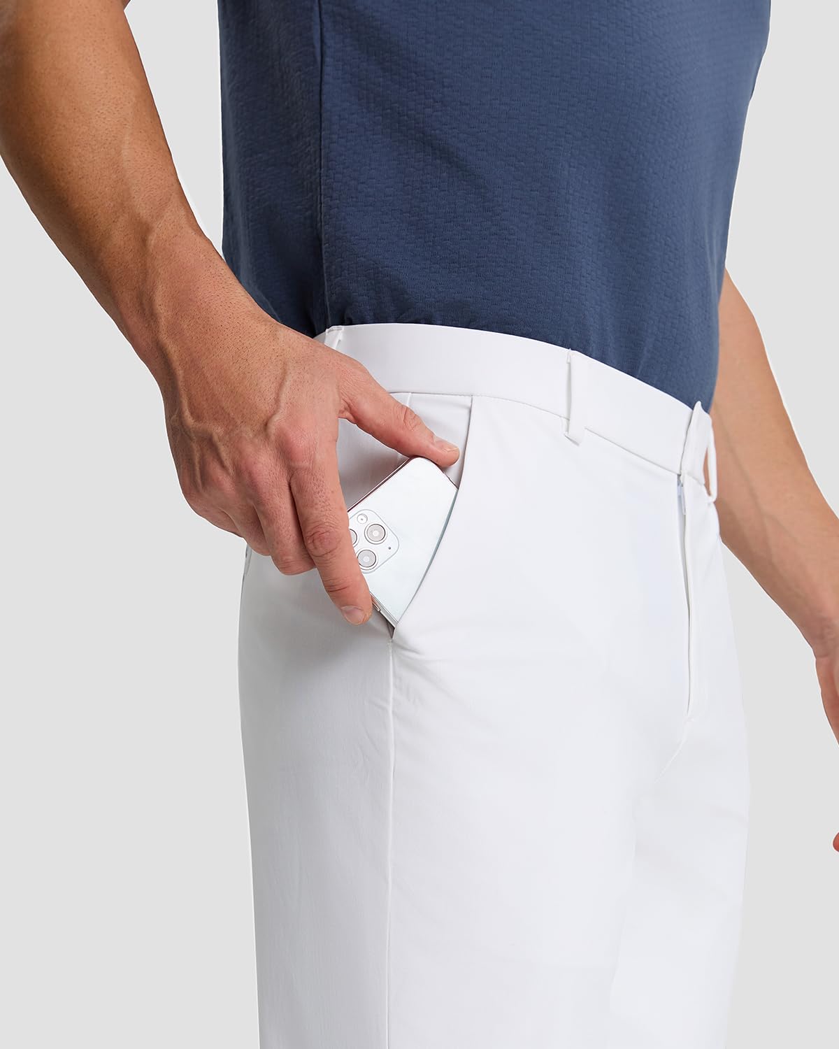 **Men's Classic Fit Golf Pants - Stretch Work & Dress Pants 30'' 32'' 34'' - Lightweight Casual Pants with Pockets for Office, Golf & Travel**