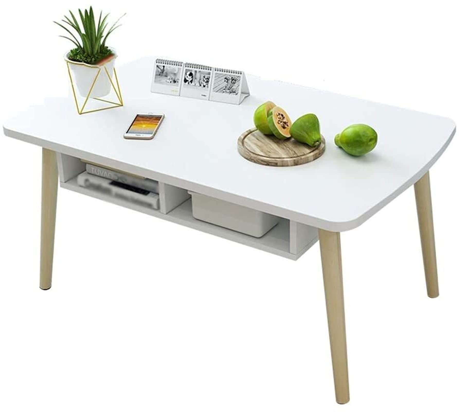 Nordic Minimalist Coffee Table - Modern Living Room & Office Side Table by FANJIANI - Perfect for Small Spaces, Home Decor & Workspace Organization