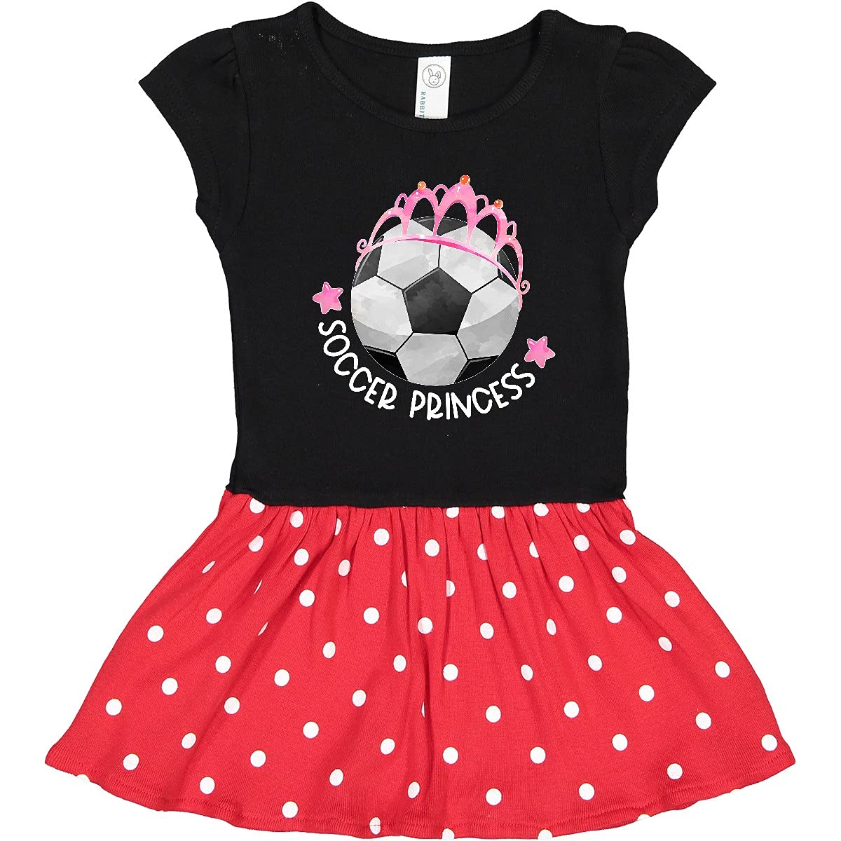 Inktastic Soccer Princess Tiara Toddler Dress - Cute Girls' Soccer Outfit for Birthday, Playdates & Team Parties