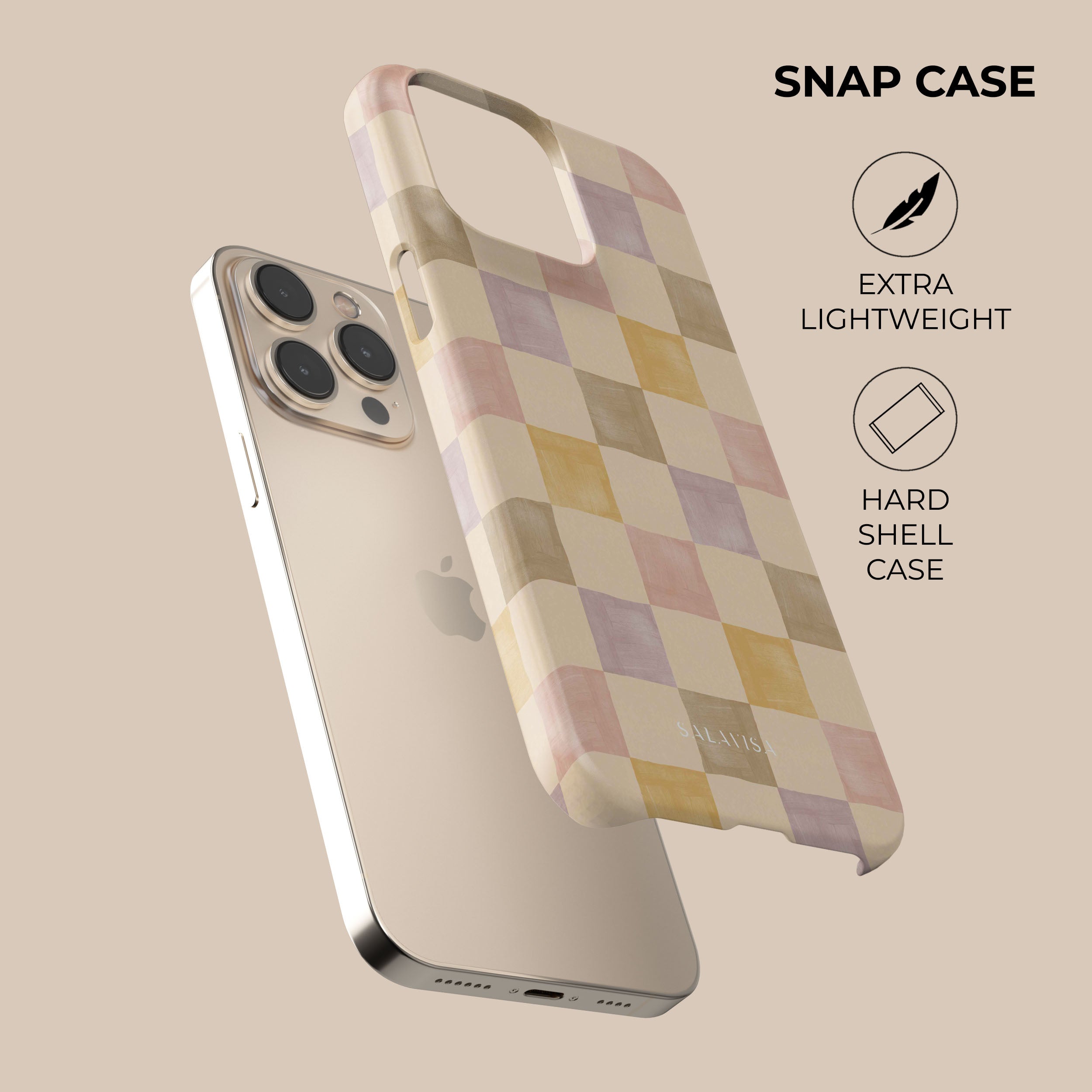 Pale Paradise Phone Case - Slim Protective Cover for iPhone & Android - Trendy Aesthetic Design for Everyday Use & Travel