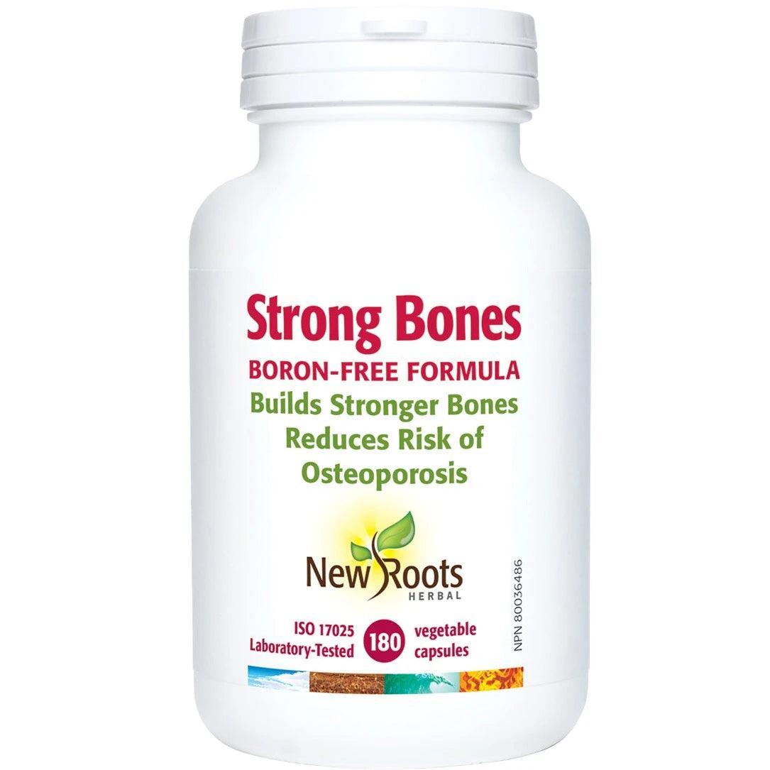 New Roots Strong Bones Boron Free 180 Veggie Caps - Supports Bone Health & Joint Strength - Ideal for Vegans & Active Lifestyles