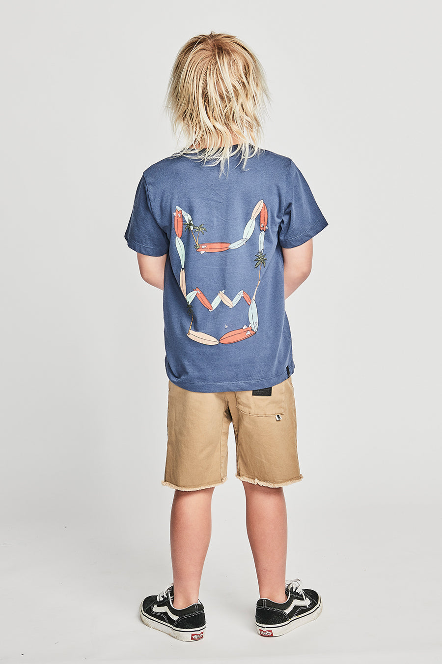 Boys' Munster Graphic T-Shirt - Dark Denim Blue Cotton Tee for Kids | Casual Wear, School Outfits & Everyday Play