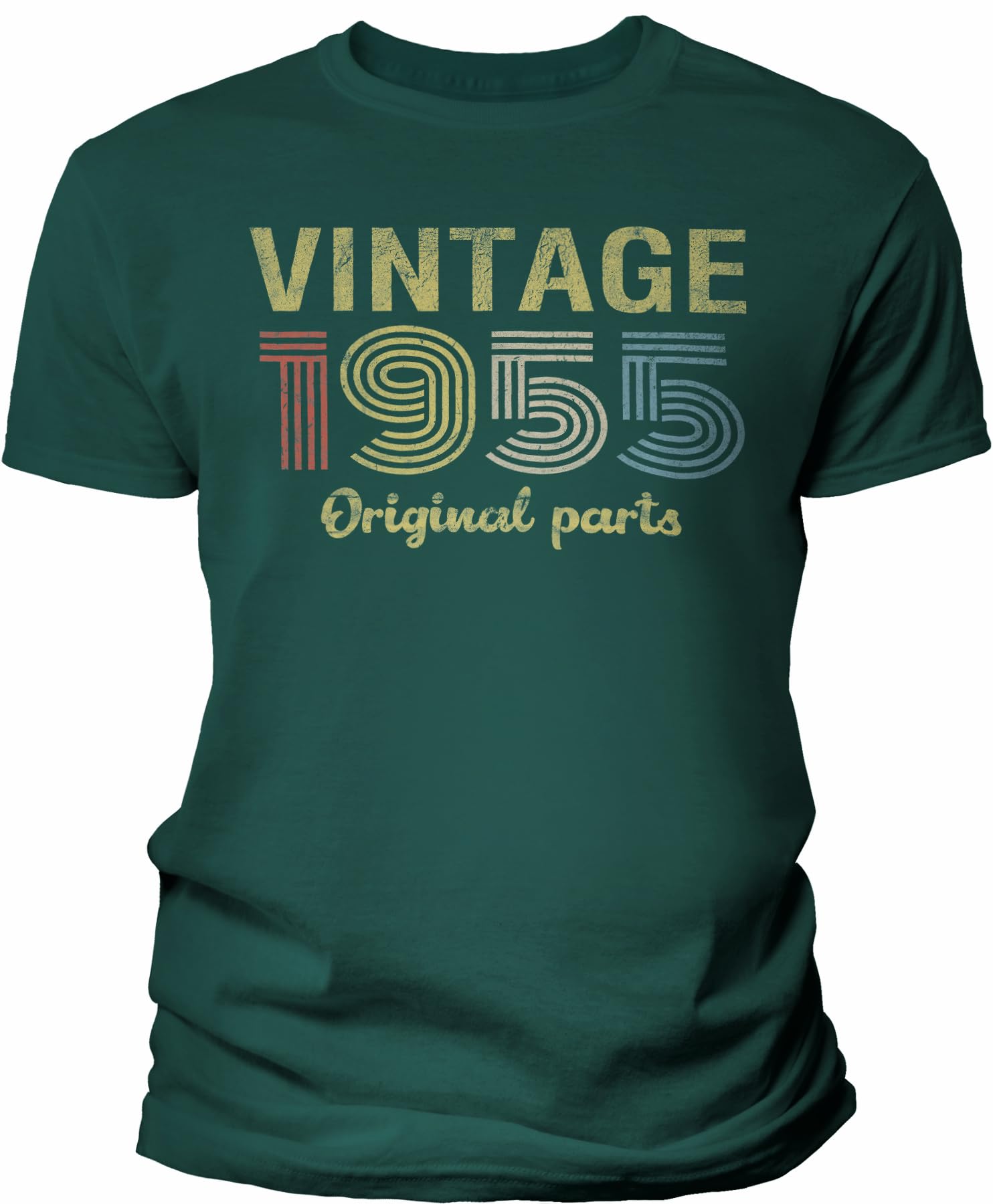 Vintage 1955 Retro 70th Birthday Gift Shirt for Men - Original Parts Design - Perfect for Milestone Celebrations & Themed Parties