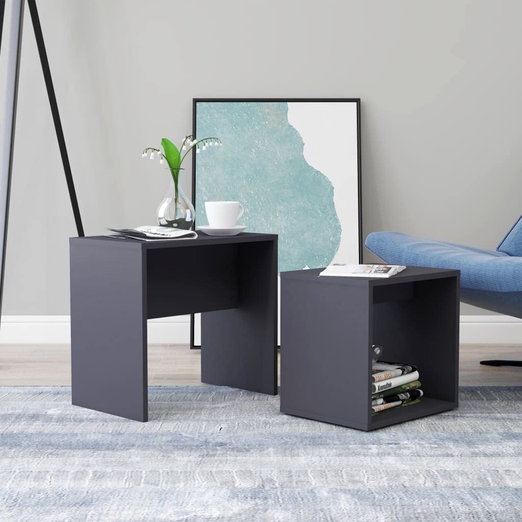 vidaXL Coffee Table Set - Indoor Sofa Side Table for Living Room