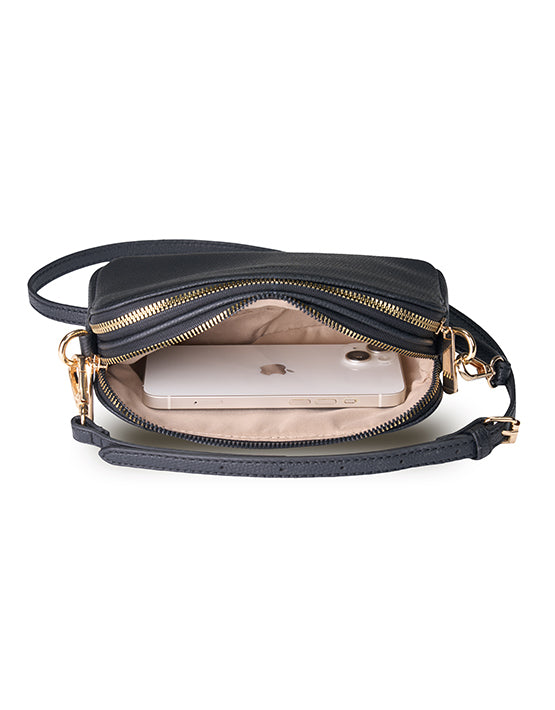 Tosca TH050 Small Crossbody Handbag for Women - Stylish & Compact Black Purse for Everyday Use, Travel & Shopping