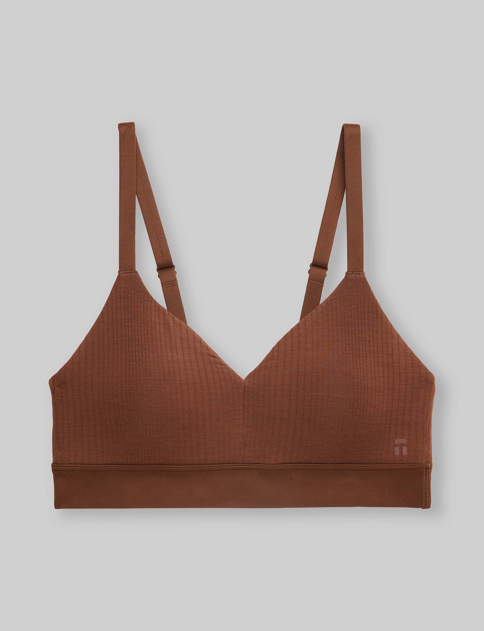 Second Skin Luxe Rib Triangle Bralette - Ultra Soft Wireless Comfort Bra for Women | Perfect for Yoga, Lounge & Everyday Wear