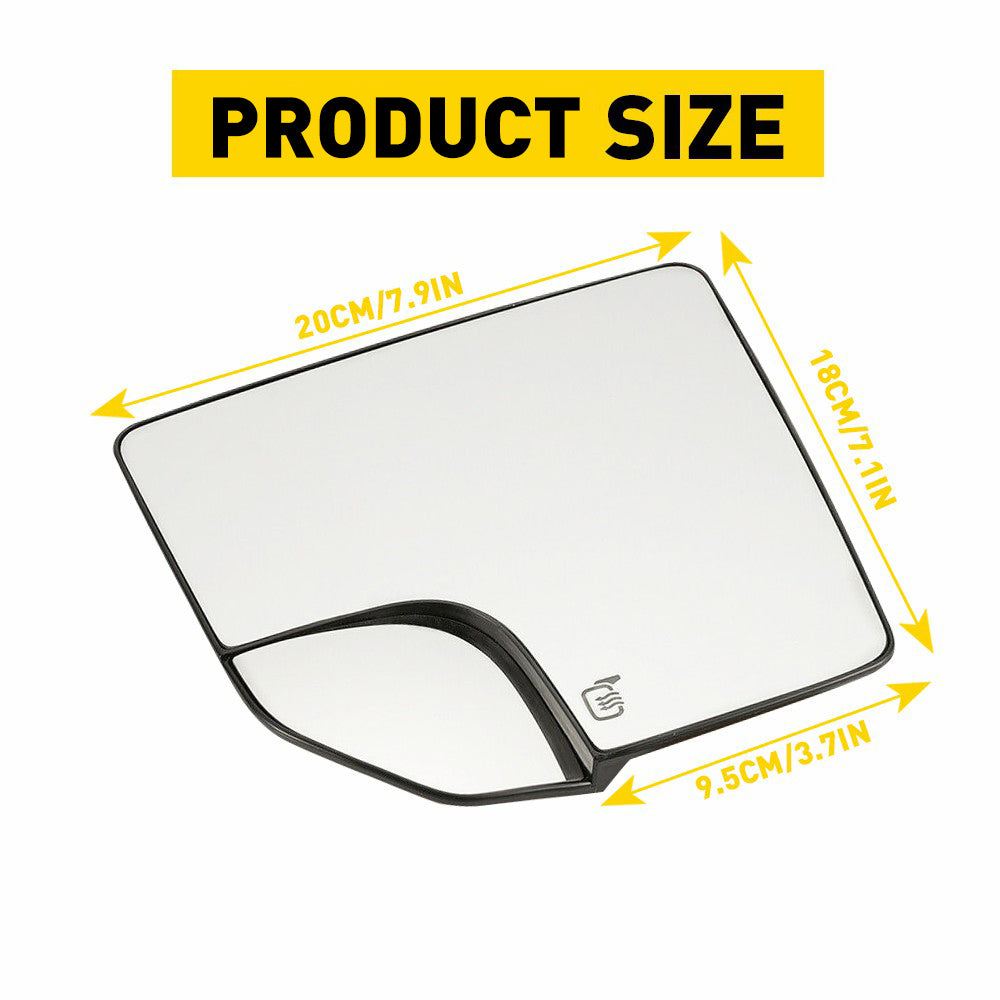 Heated Side Mirror Glass with Blind Spot Detection for 2015-2020 Ford F150 - Replacement Rearview Mirror for Enhanced Safety & Visibility in Winter Driving