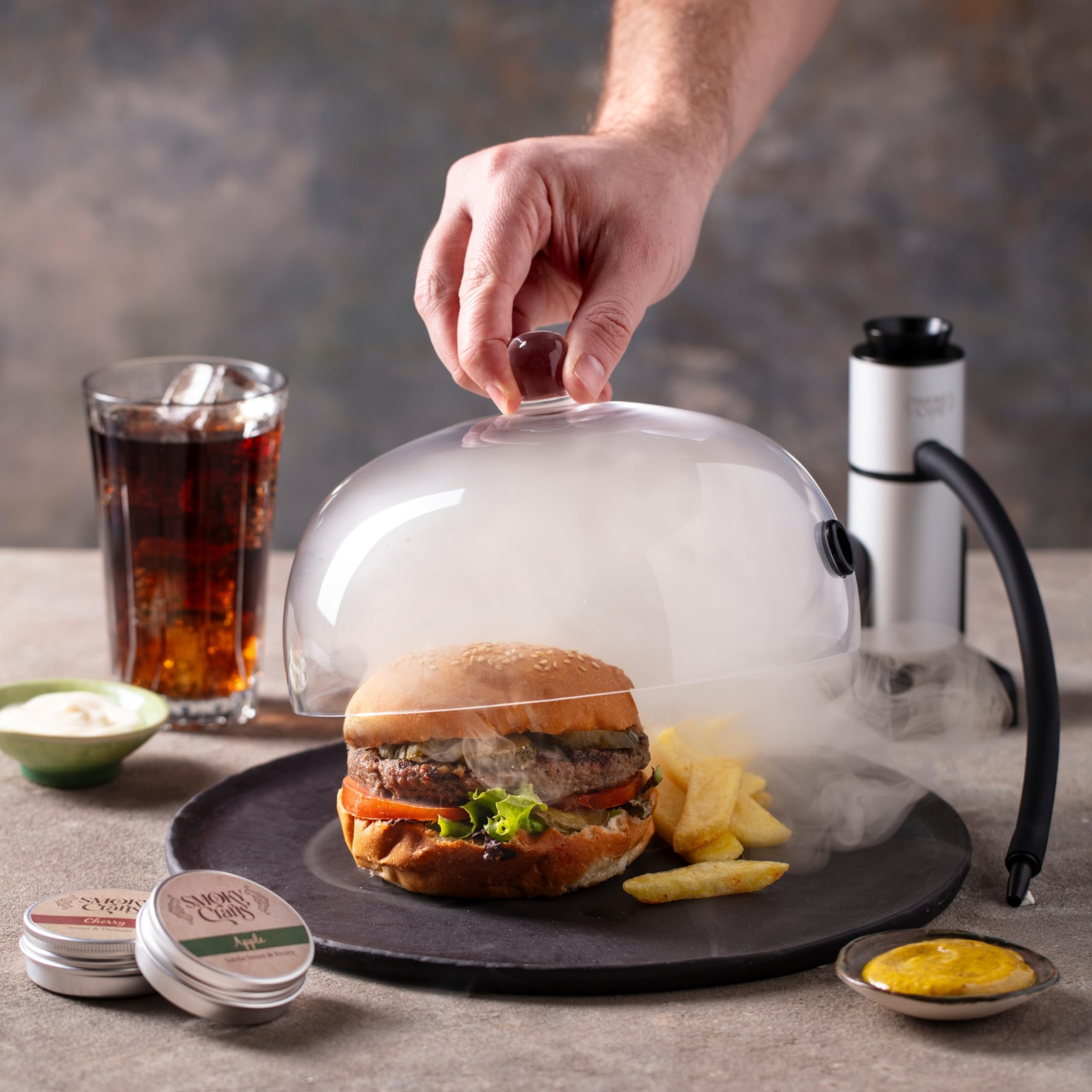 Premium Whiskey & Cocktail Smoker Kit with Smoke Gun, 8