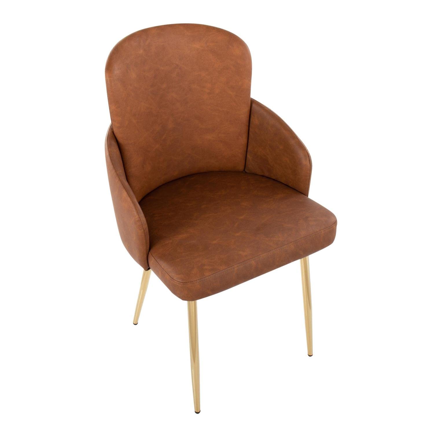 LumiSource Dahlia Upholstered Dining Chairs Set of 2 - Modern Kitchen Chairs for Dining Table - Perfect for Small Spaces, Breakfast Nooks & Contemporary Dining Rooms