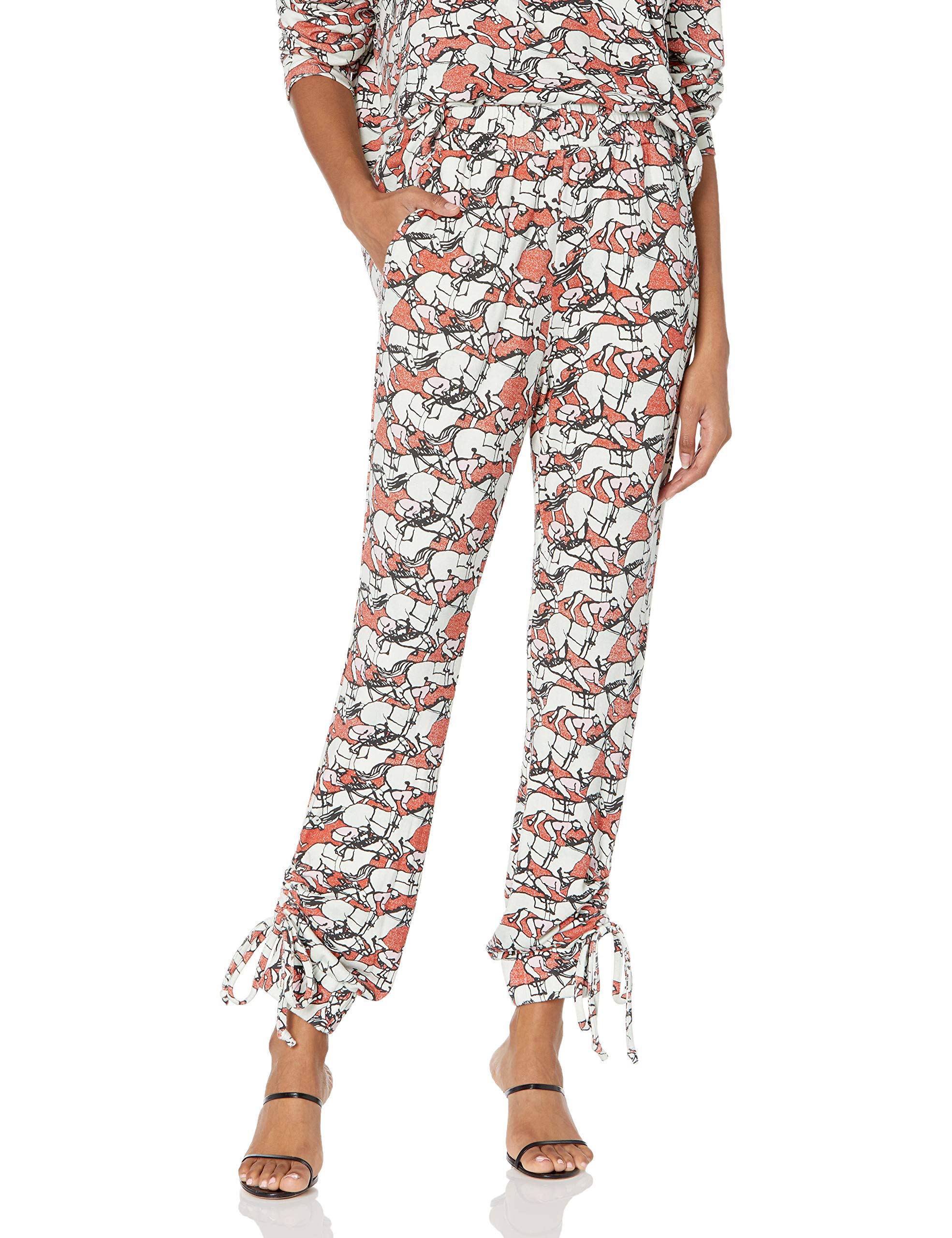 KENDALL + KYLIE Women's Mineral Wash Side Ruched Sweatpants - Soft Casual Joggers for Lounge, Yoga & Running | Trendy High Waisted Sweatpants for Women