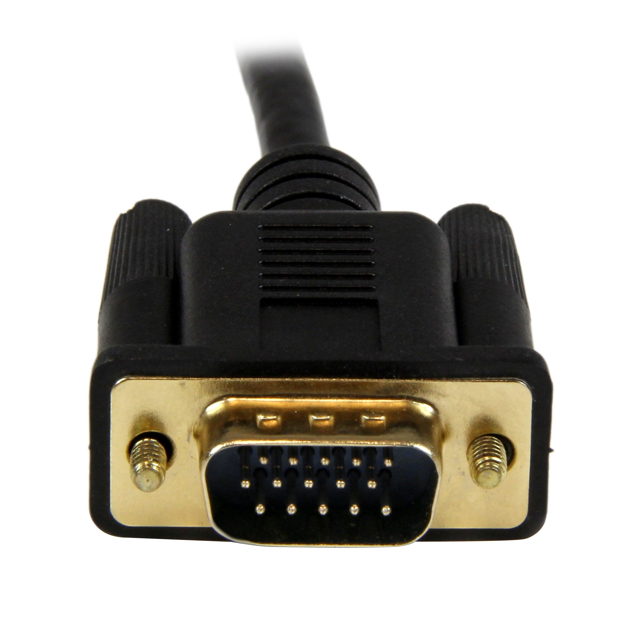 StarTech.com Active HDMI to VGA Cable 10ft (3m) - 1080p Full HD 1920x1200 Resolution - Monitor & Computer Video Adapter - Perfect for Laptop to Monitor, Projector, or TV Connections (HD2VGAMM10)