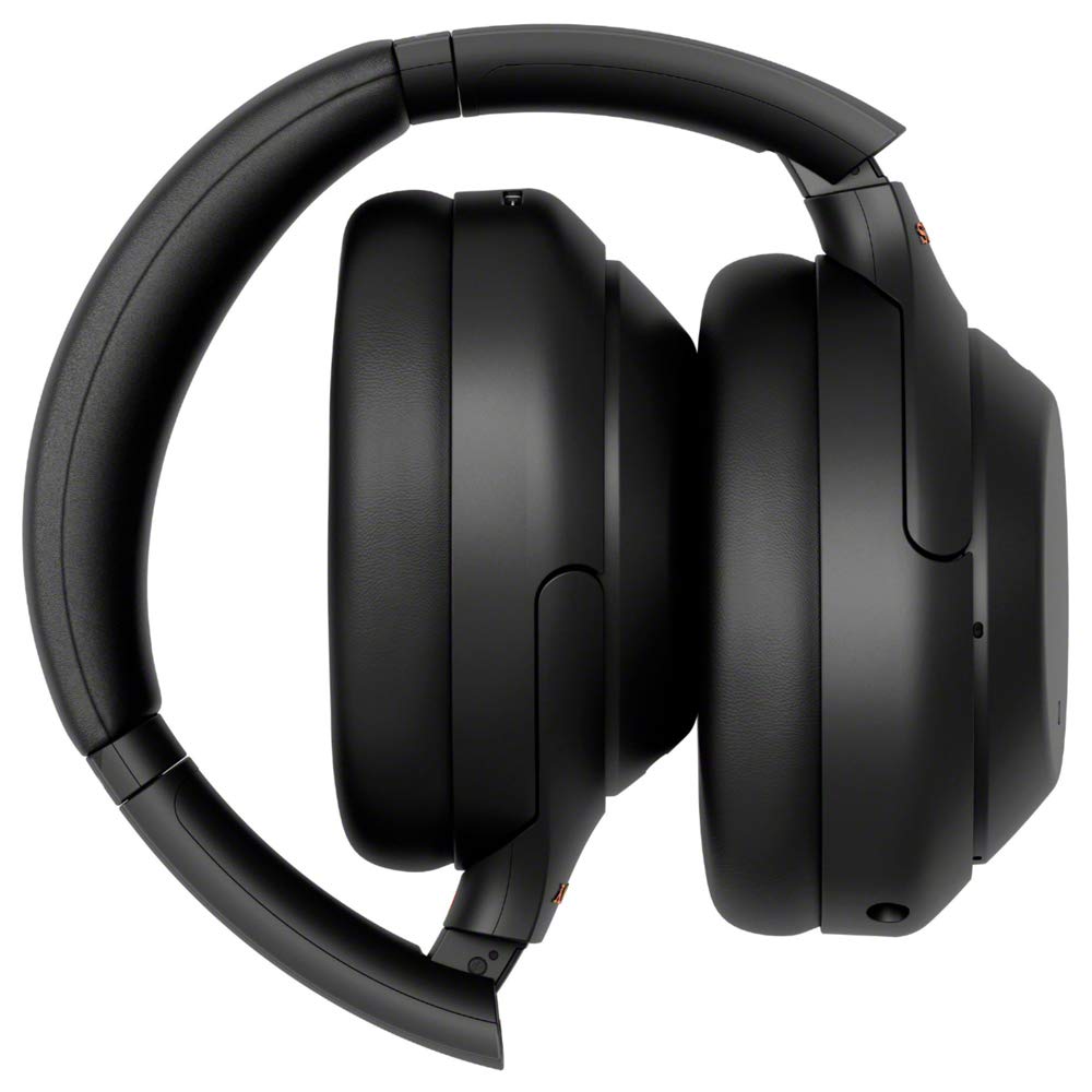Sony WH-1000XM4 Wireless Noise Cancelling Over-Ear Headphones with Mic, Alexa Voice Control & 30-Hour Battery - Perfect for Travel, Workouts & Home Office (Black) - Includes Case, Portable Charger & Gym Bag