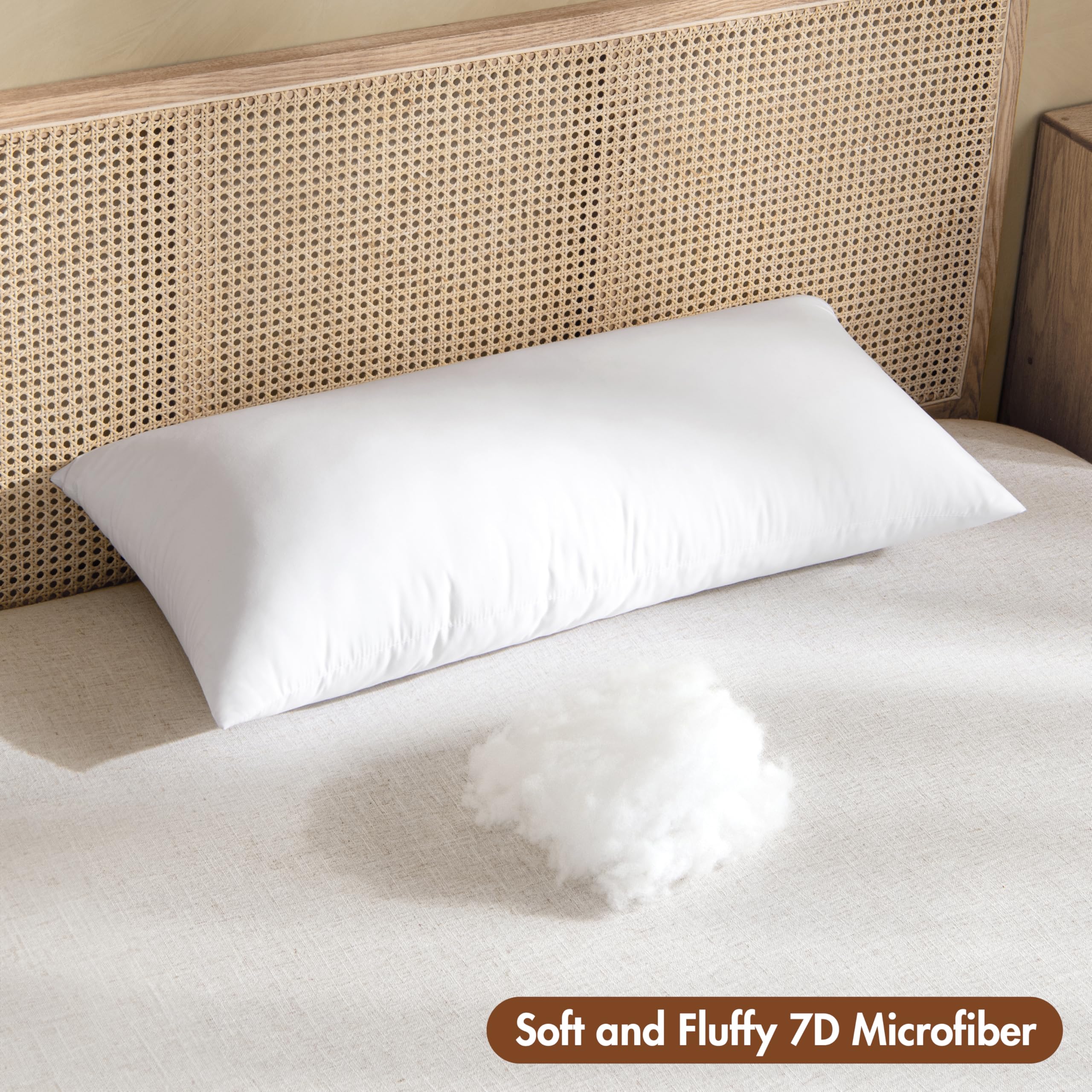 MIULEE 14x36 Inch Premium Throw Pillow Insert - Soft Polyester Microfiber Pillow Stuffer for Sofa, Bed & Couch - Perfect for Home Decor, Living Room Accent & Cozy Comfort