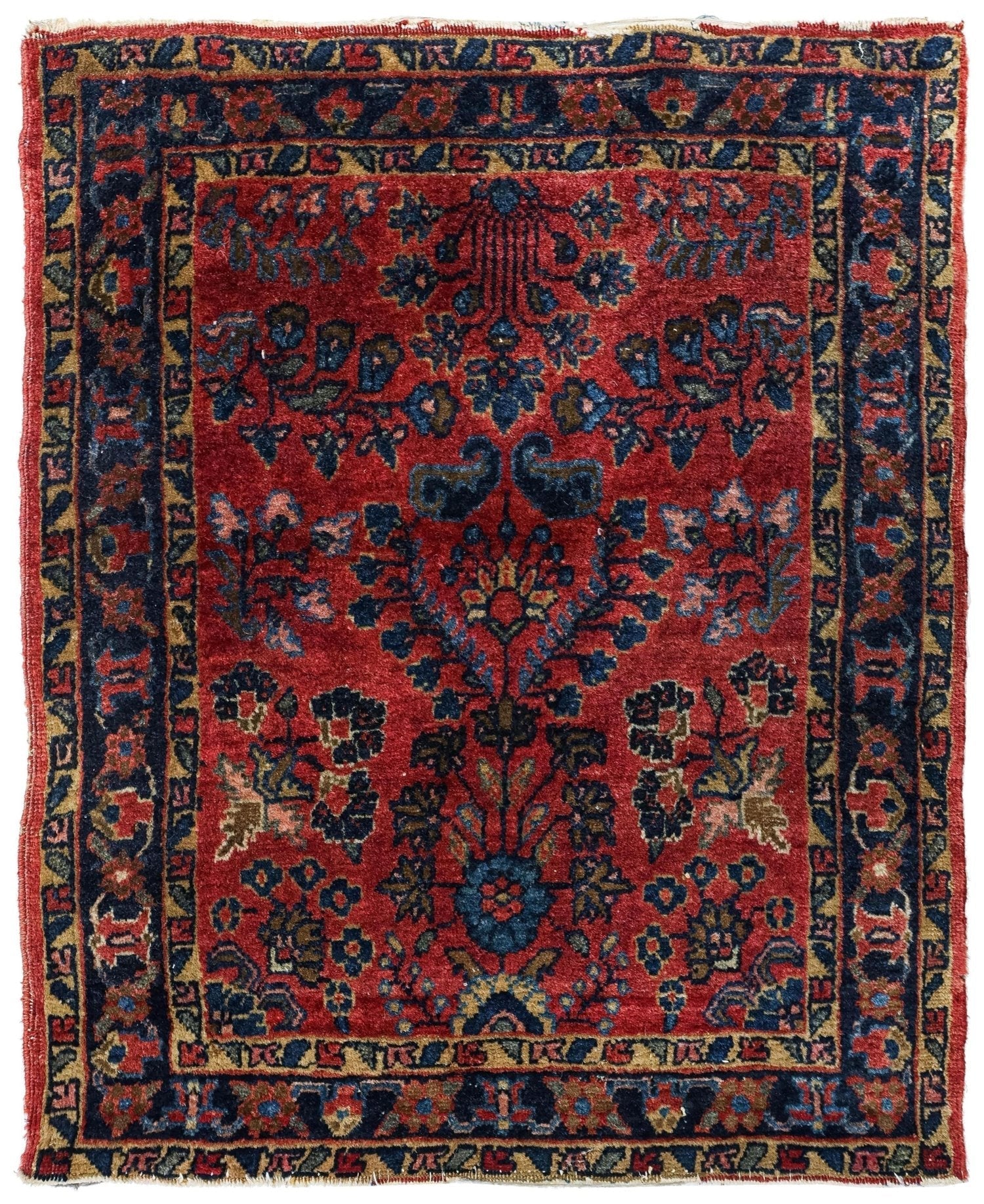 Antique Sarouk Handwoven Traditional Persian Rug - J78968 - Perfect for Living Room, Bedroom & Home Decor