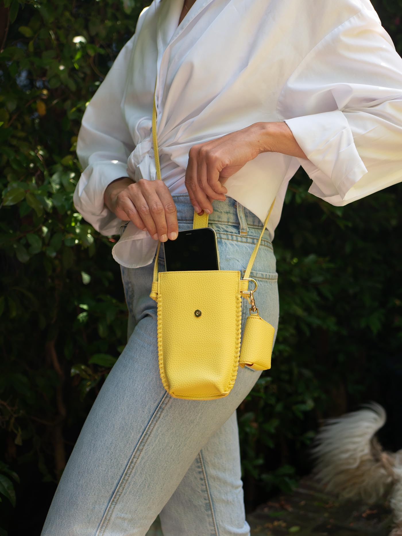 Dani Crossbody Phone Bag with Detachable Earbud Case - Minimalist Phone Holder for Women - SAVVY Compact & Stylish Design - Perfect for Travel, Shopping, and Everyday Use