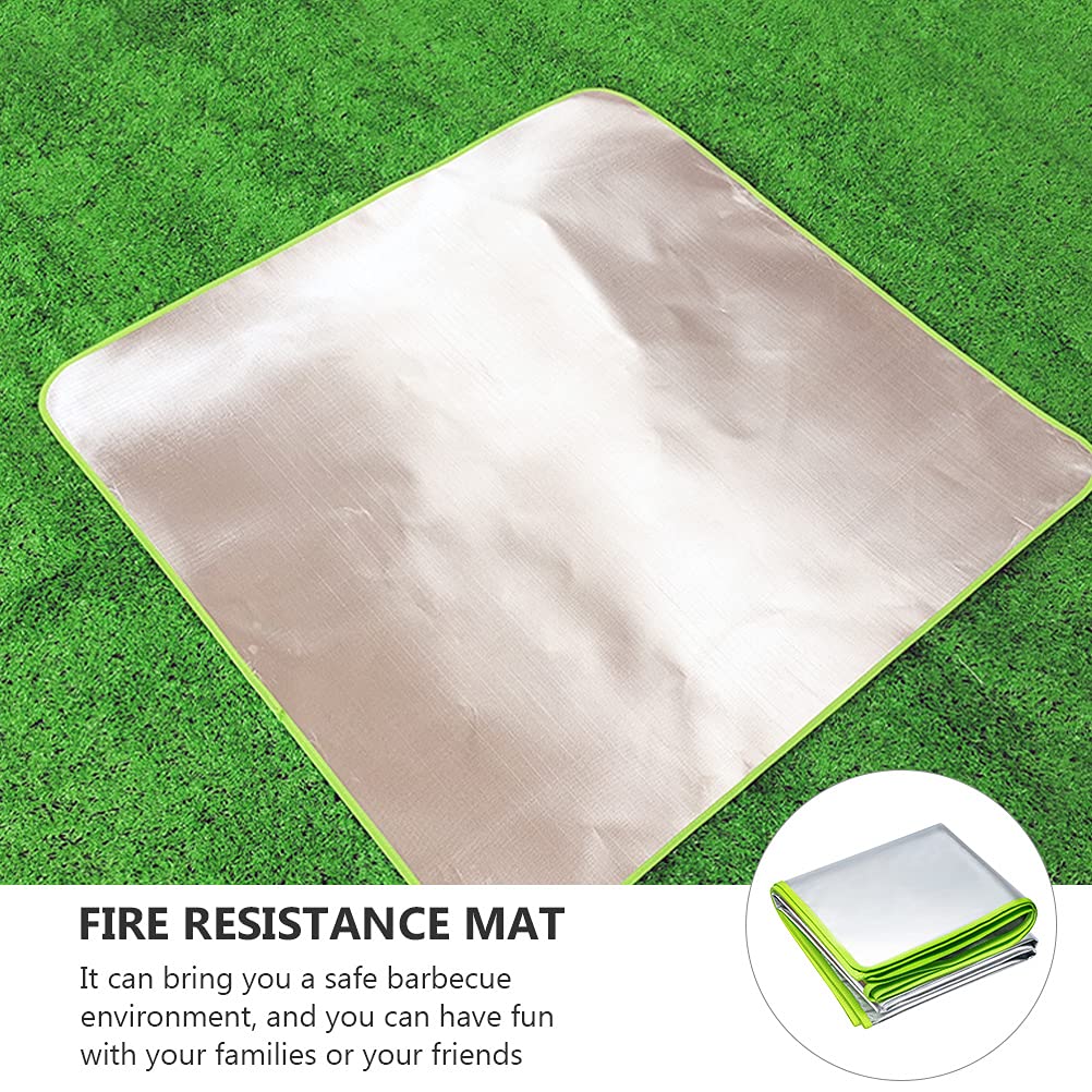 Cabilock Fire Blanket - 1pc Heat-Proof BBQ Mat, Fire Retardant & Resistant Blanket for Grilling, Picnic & Outdoor Cooking - Perfect for Camping, Backyard BBQ & Emergency Fire Safety