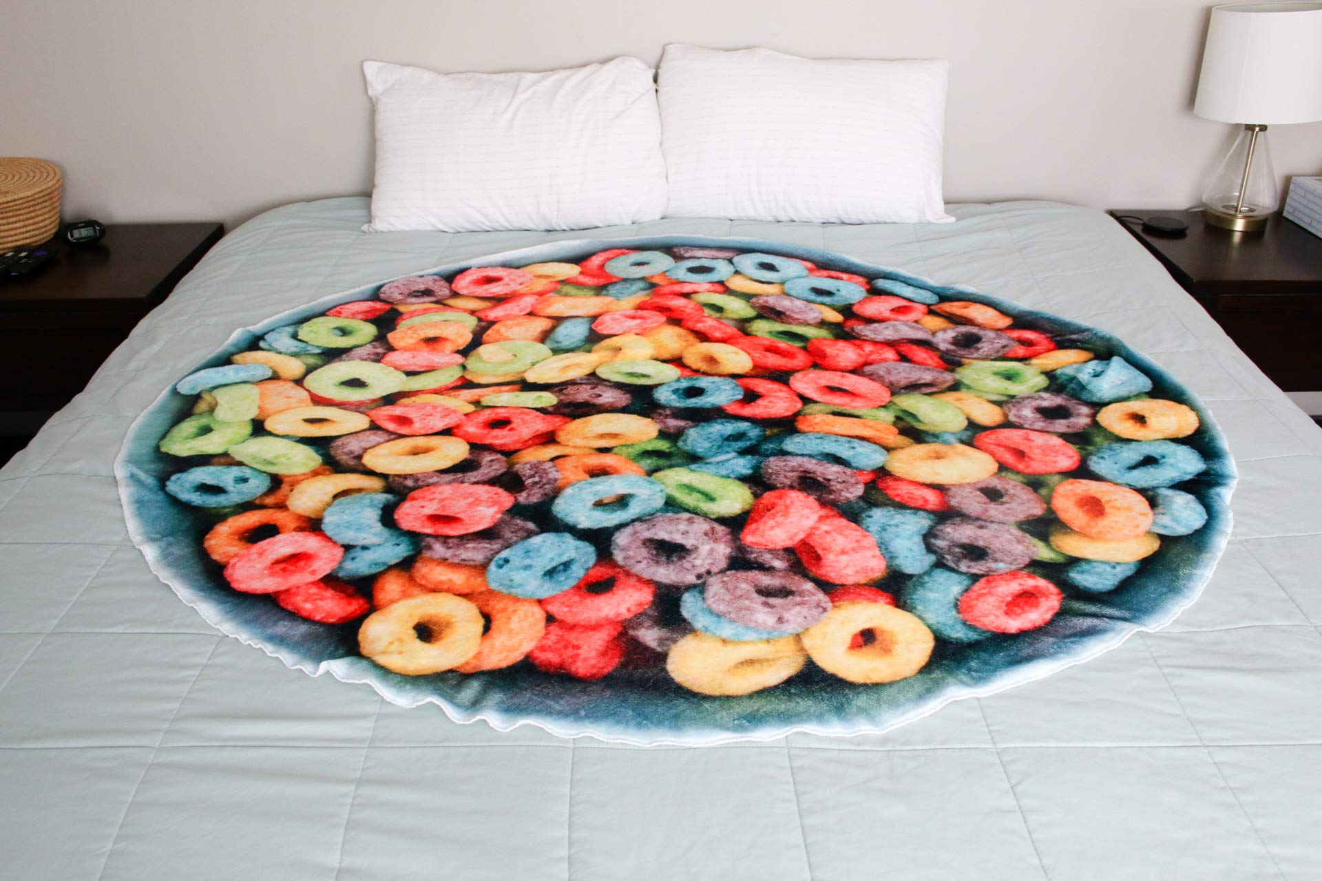 Loopy Loops Cereal Novelty Throw Blanket 60