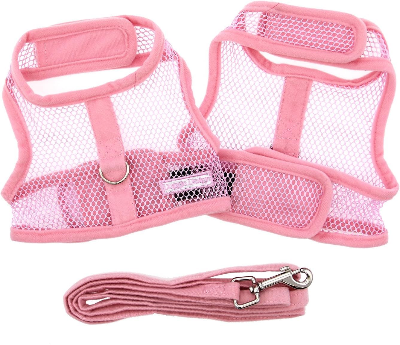 DOGGIE DESIGN Cool Mesh Dog Harness - Breathable & Adjustable Large Dog Vest for Small Medium Big Dogs, Solid Pink Pet Walking Gear - Perfect for Outdoor Adventures, Hiking & Daily Walks