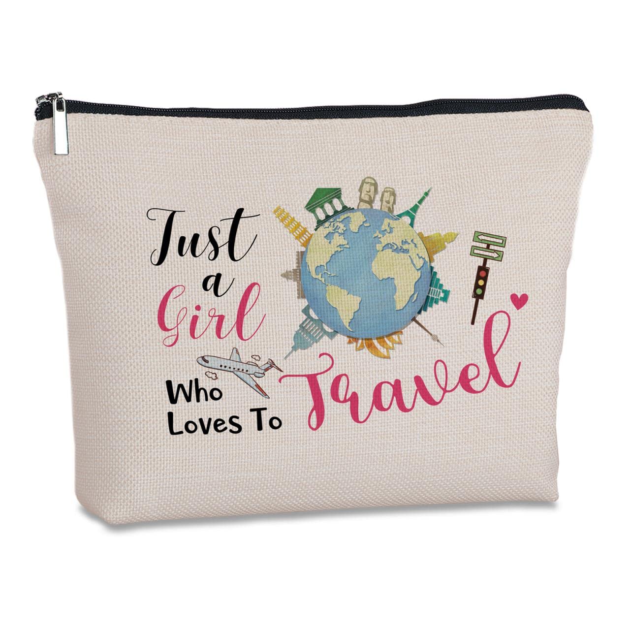 Stylish Travel Makeup Bag - Waterproof Cosmetic Organizer for Women | Perfect Gift for Travel Lovers, Best Friends & Sisters | Great for Airplane Carry-On, Vacation & Daily Use