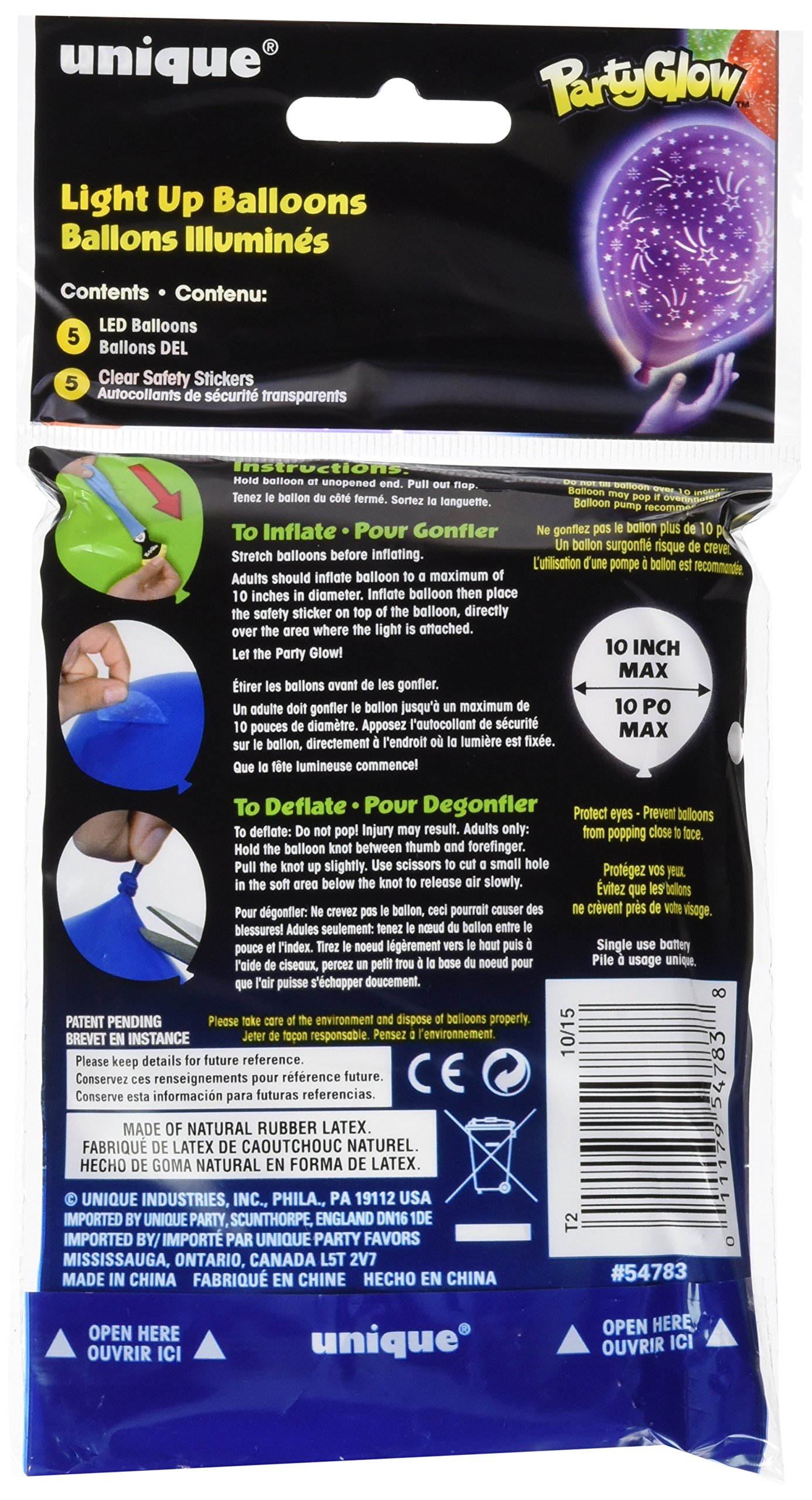 Glow in the Dark LED Latex Balloons - Pack of 5 for Birthday Parties, Weddings & Night Events | Battery Powered Floating Decorations