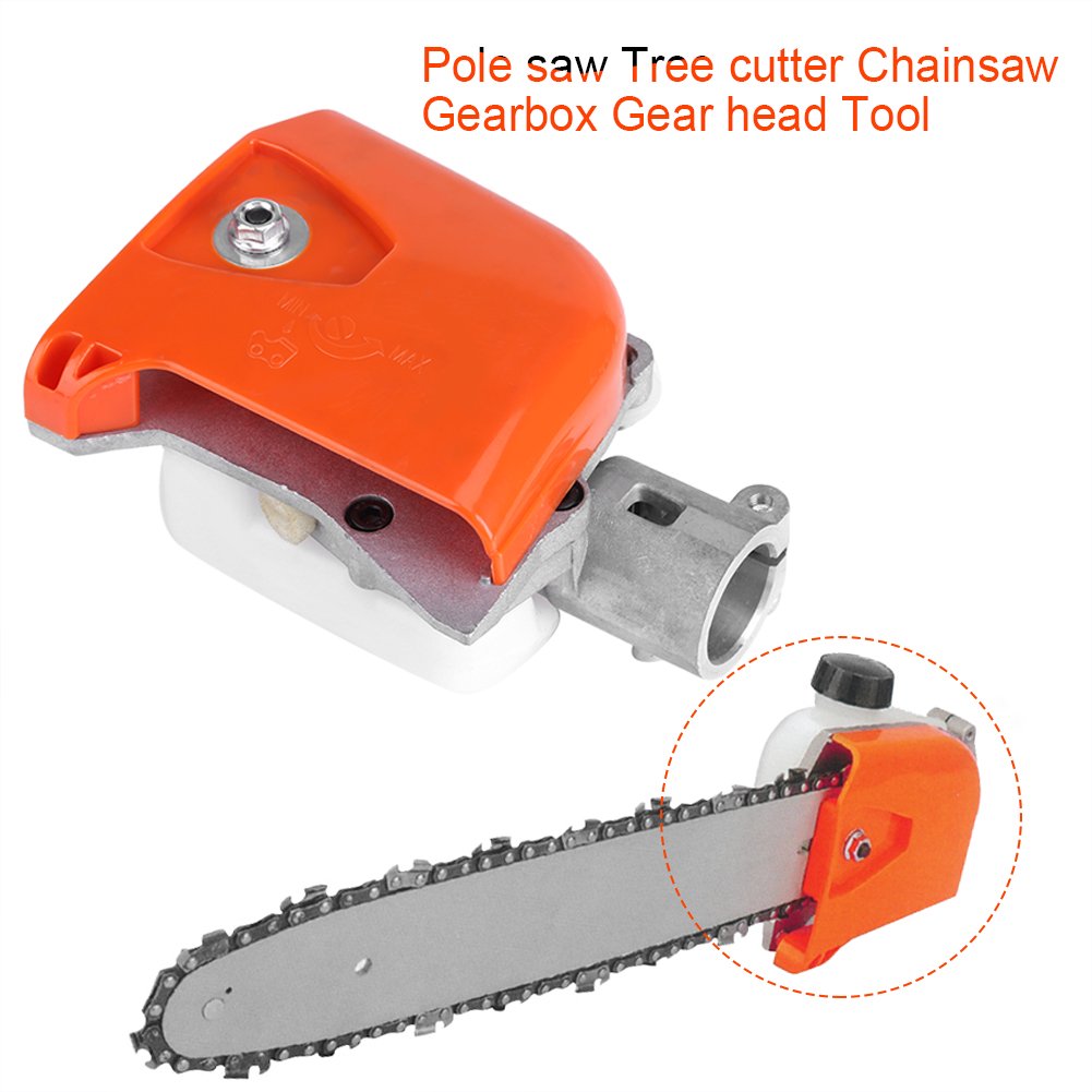 **26mm Chainsaw Gearbox Head - Orange Spline Gear Head for Pole Saw & Tree Cutter - Lawn Mower Attachment Tool (9 Spline) - Perfect for Landscaping, Tree Trimming & DIY Projects**