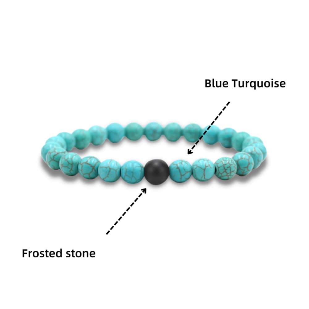 Natural Lava Rock Beads Bracelet Set - Stretchable Adjustable Braided Rope Gemstone Bracelets for Men & Women (4-Piece Set) - Perfect for Yoga, Meditation, Gifts & Everyday Wear