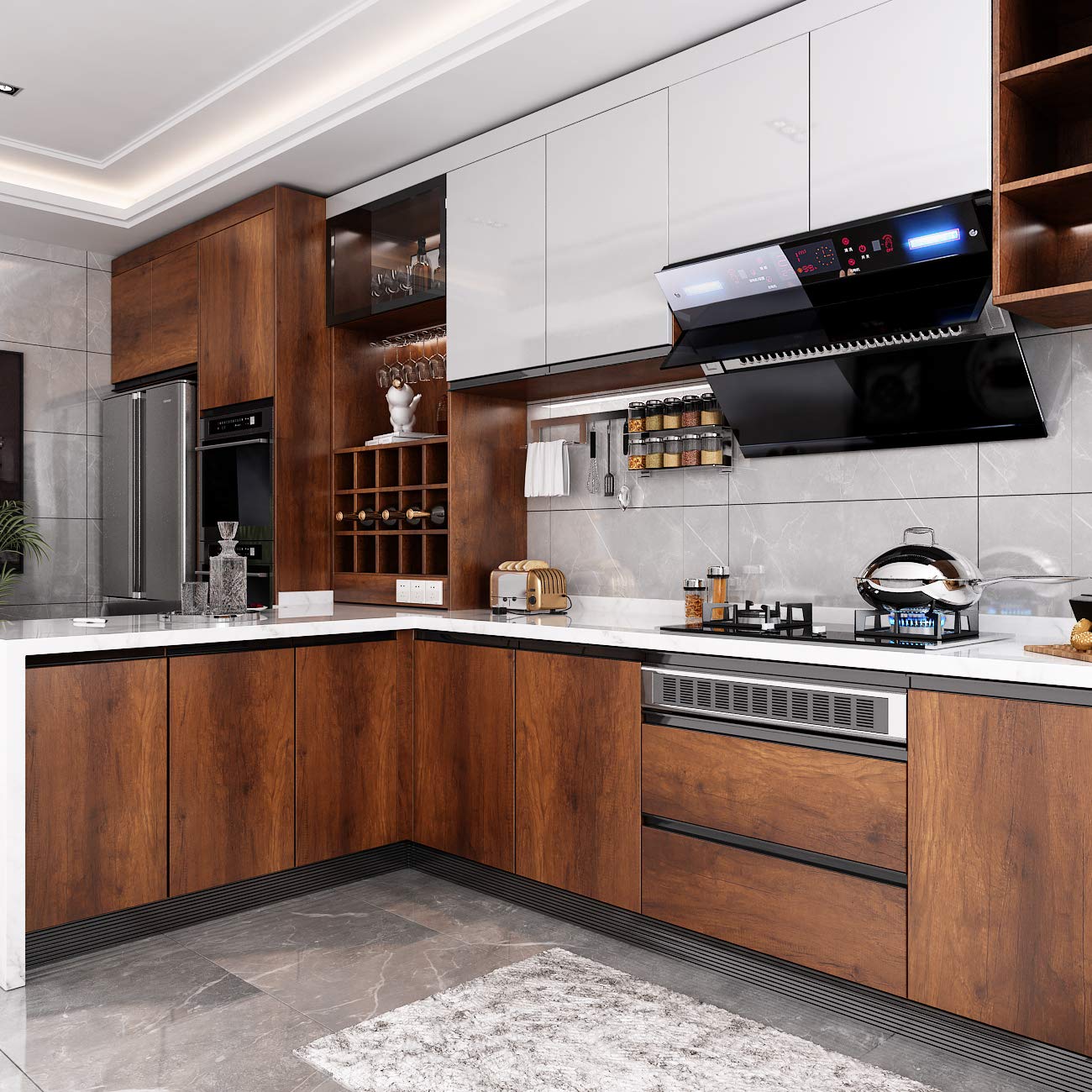 Livelynine Wood Contact Paper - Self Adhesive Peel & Stick Wallpaper for Cabinets, Countertops, Furniture - Brown Wood Grain - Waterproof, Removable Shelf Liner (40cm x 2m) - Perfect for Kitchen Upgrades, Desk Covering, and DIY Home Decor Projects