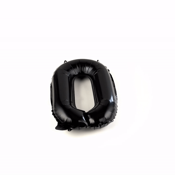 Balloonify Black Mylar Letter O Balloon - 16 Inch Large Foil Alphabet Balloon for Birthday Party Decorations, Baby Showers & Graduation Celebrations (1 Count Box)