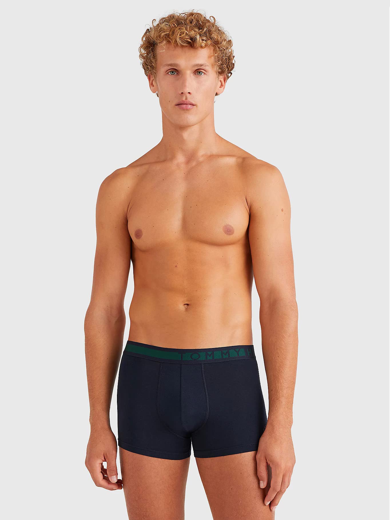 Tommy Hilfiger Men's Cotton Boxer Briefs 3-Pack with Logo - Soft & Breathable Underwear for Everyday Comfort | Work, Gym & Lounge Wear