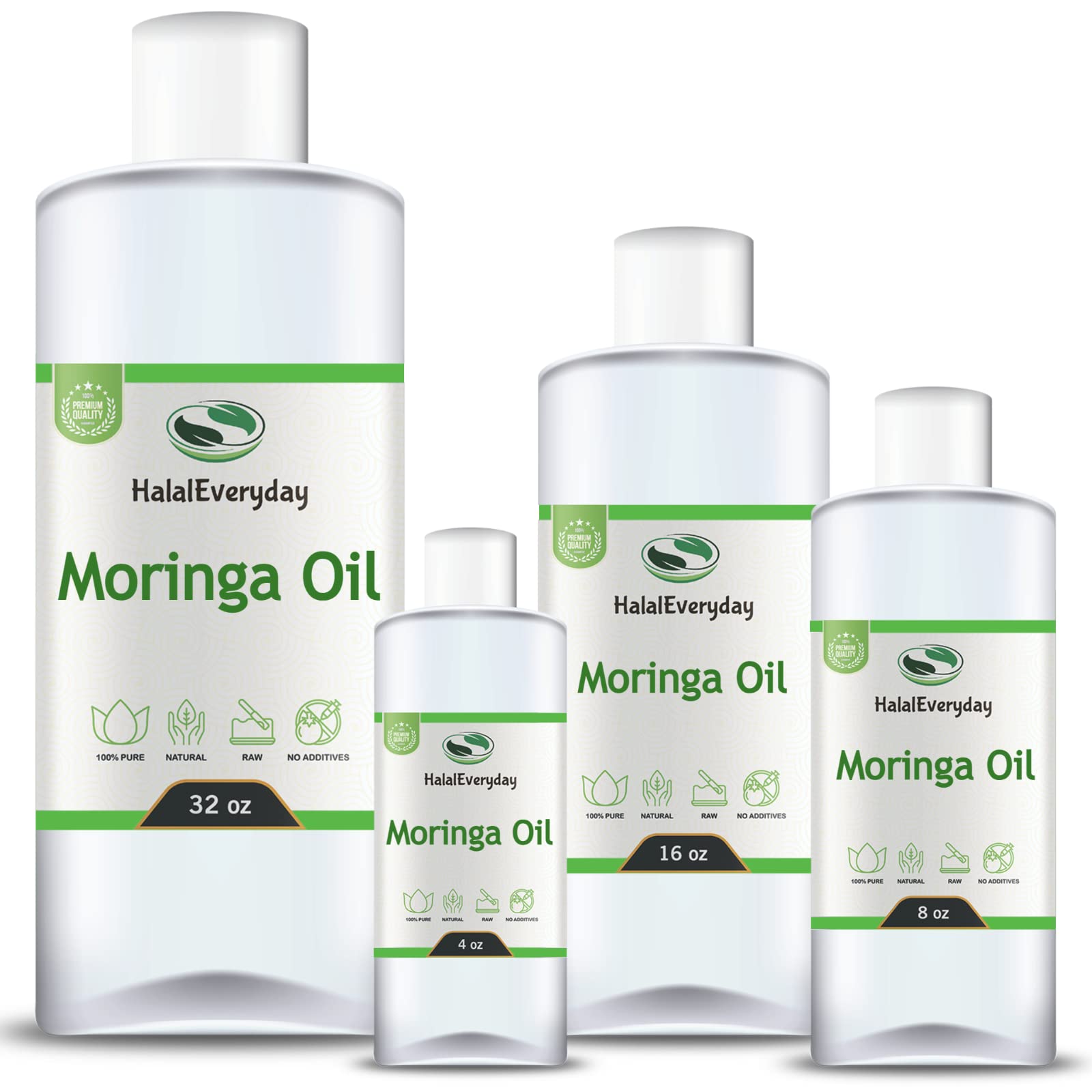 100% Pure Natural Unrefined Virgin Organic Moringa Oil - Cold Pressed Cosmetic & Food Grade for Skin, Hair & Body Care (4 oz) | Perfect for DIY Beauty Recipes, Massage & Aromatherapy