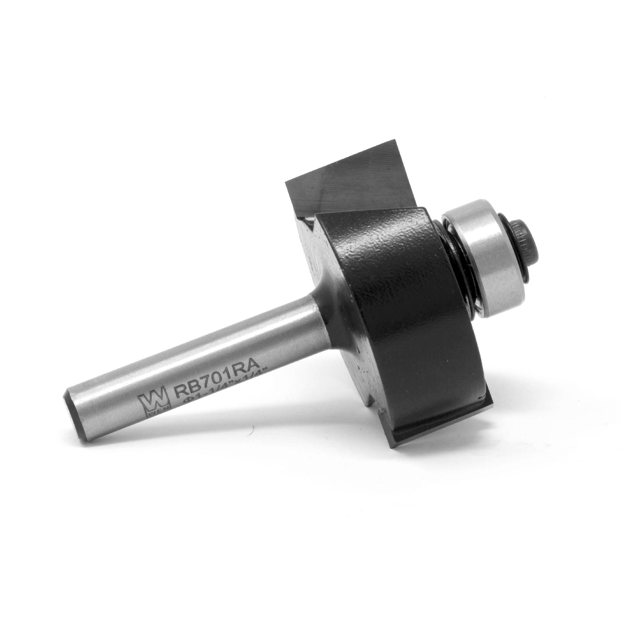 WEN RB701RA 1-1/4 Inch Rabbeting Carbide Tipped Router Bit with 1/4-Inch Shank - Perfect for Woodworking, Cabinet Making, and DIY Projects