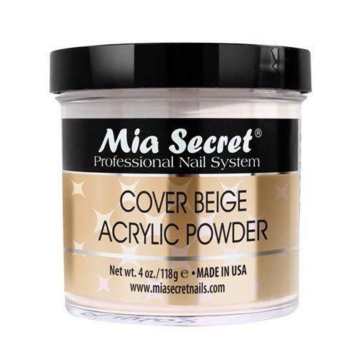 Mia Secret COVER BEIGE Acrylic Powder 4oz - Professional Nail Extension & Repair Kit for Salon & Home Manicure