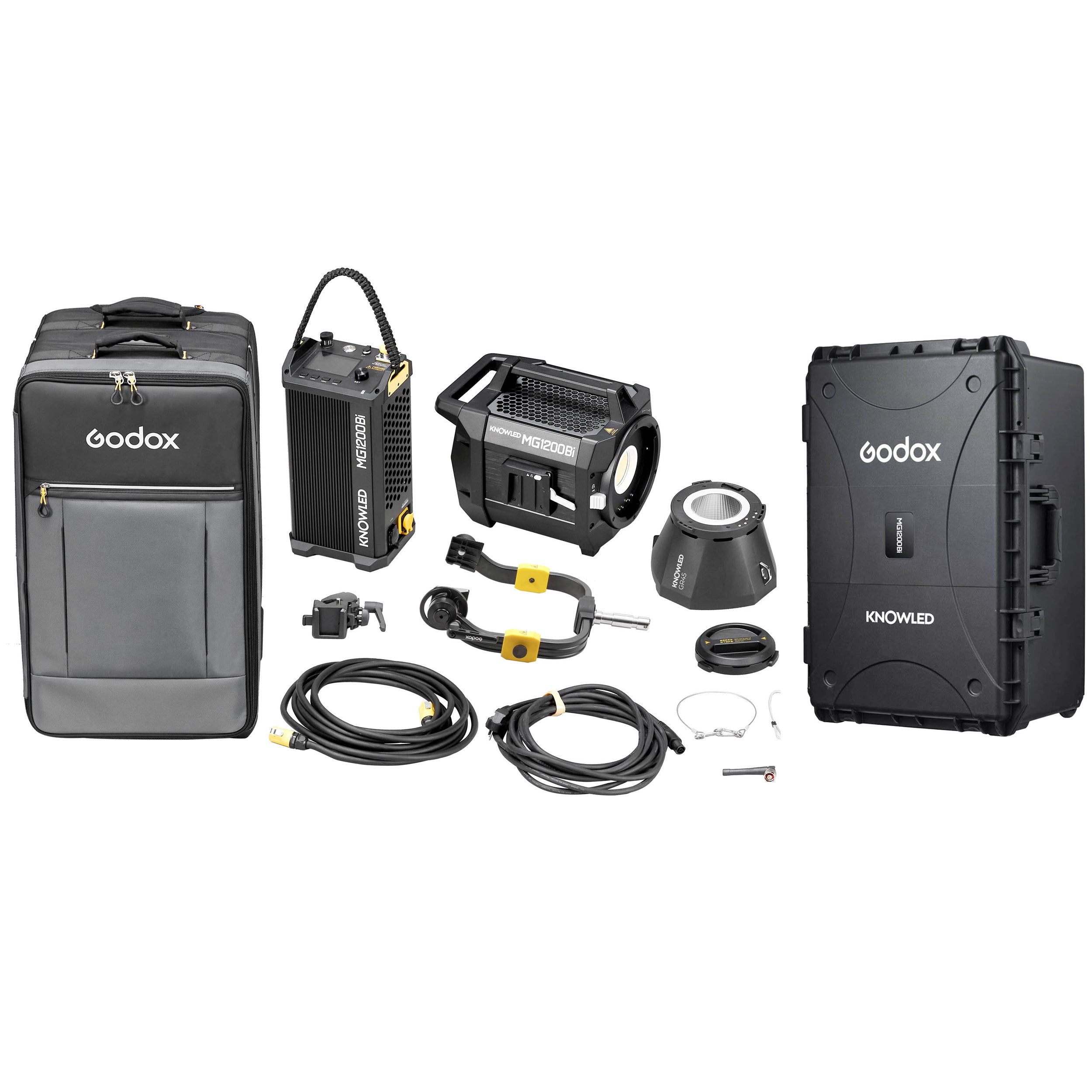 KNOWLED MG1200Bi Dual Color LED Broadcast Light with Hard Case Kit - Perfect for Live Streaming, Video Production & Studio Lighting