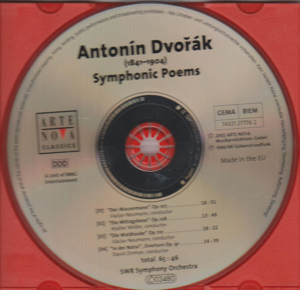 Antonín Dvořák Symphonic Poems CD | Rare Pressing (NM/Mint Condition) | Classical Music Collection for Audiophiles & Music Lovers | Perfect for Home Listening & Gift Giving