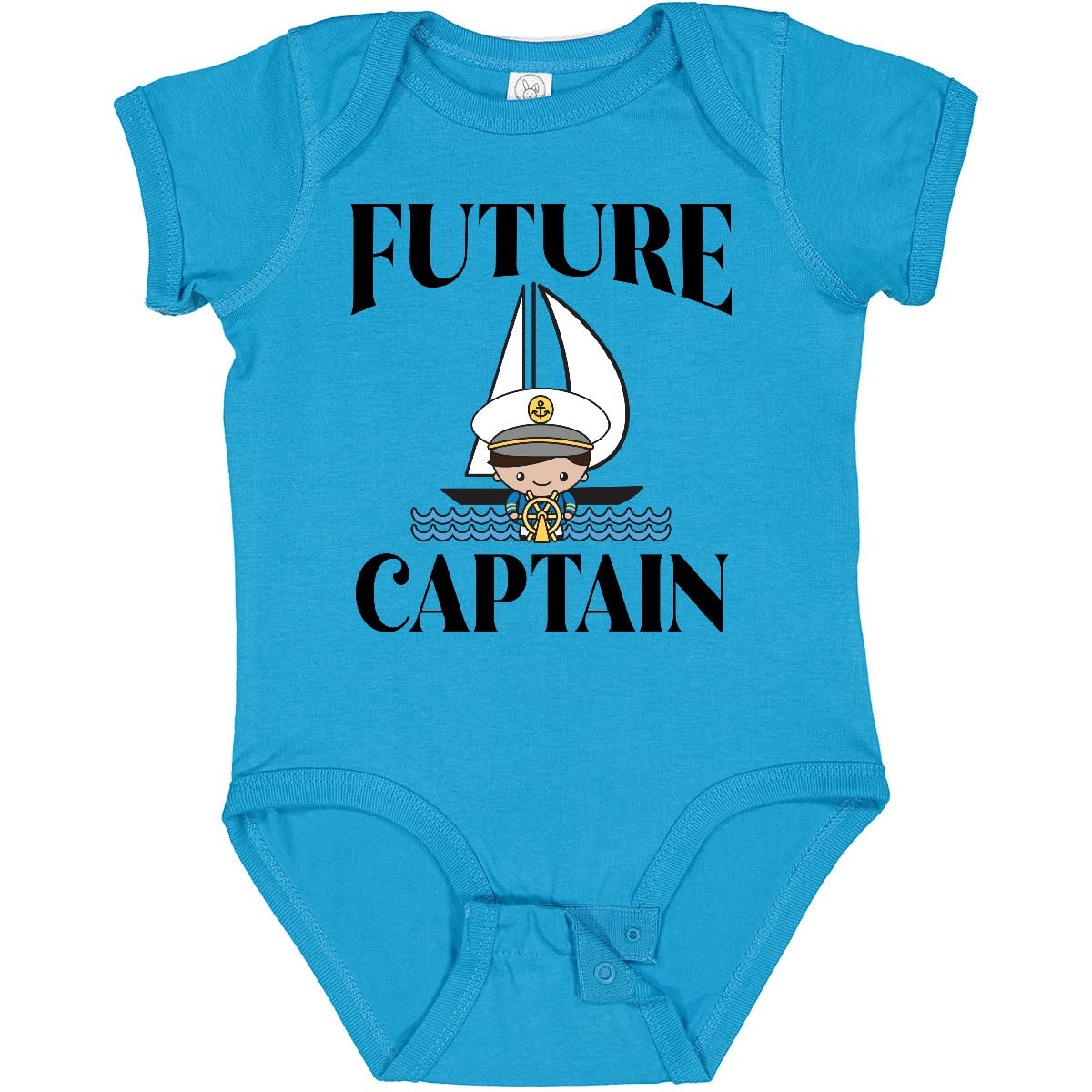 Inktastic Cute Baby Boy Sailing Captain Outfit - 100% Cotton Infant Bodysuit for Newborns & Toddlers | Perfect for Nautical Theme Parties, Photo Shoots & Everyday Wear