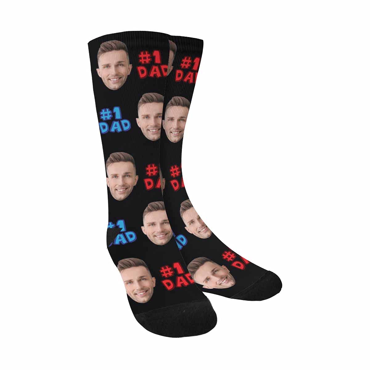 Custom Funny Face Socks for Dad - Personalized Father's Day Gift - Great for Gifts, Special Occasions & Everyday Wear