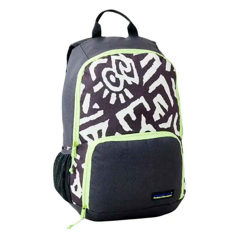Rip Curl Evo 18L Black Print Backpack - Waterproof Surfing & Travel Daypack for Men & Women - Perfect for Beach, School, Hiking & Outdoor Adventures